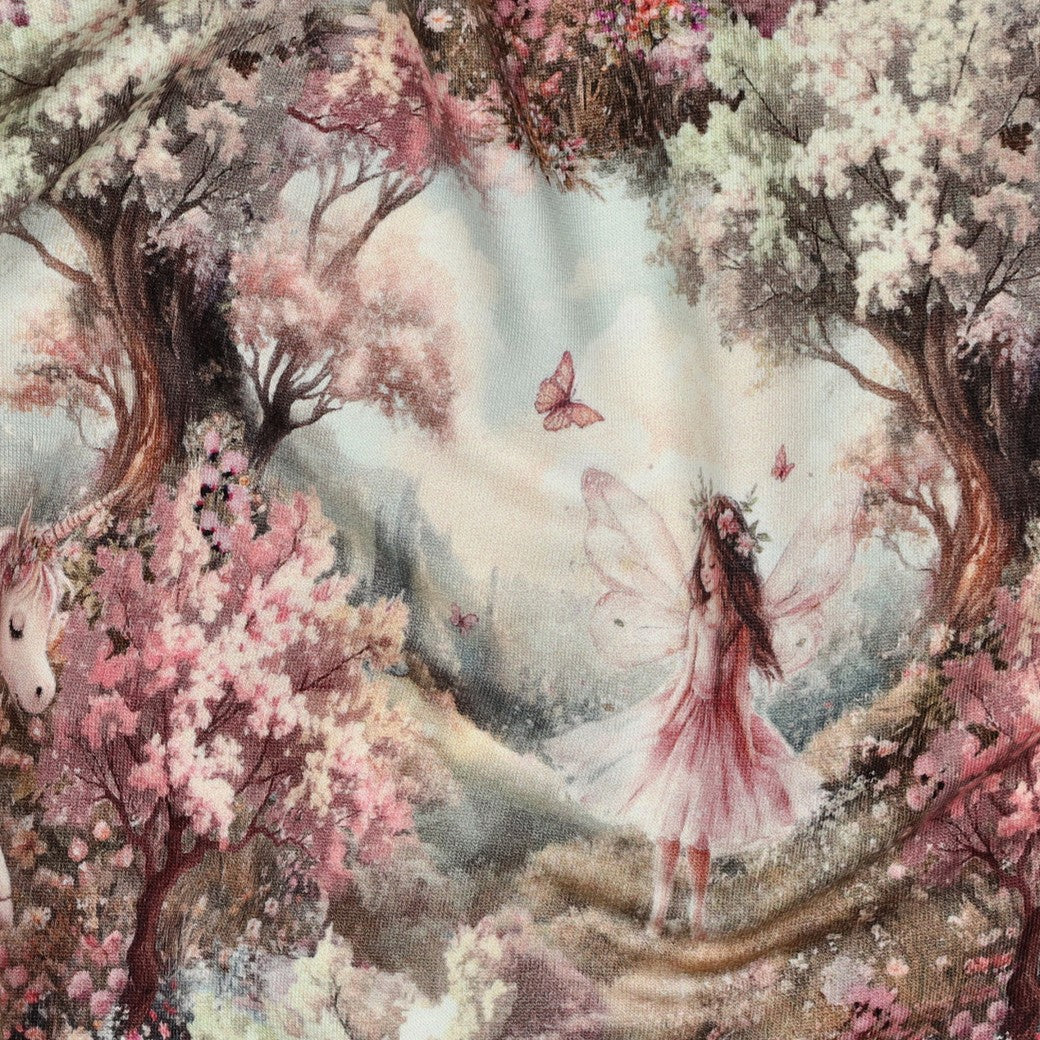 Tissu French Terry secret des licornes