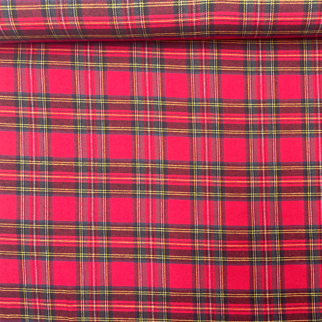 Flanelle Tartan Rouge 100 % Coton – Tissu Doux et Moelleux