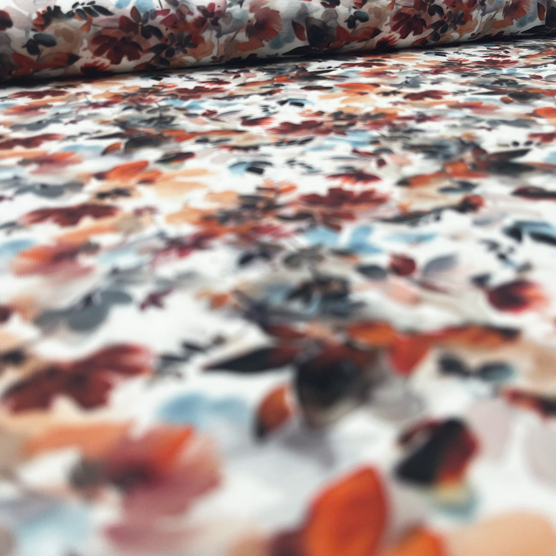 Jersey de coton "Feuilles d’Automne" – Pour vêtements et accessoires cosy