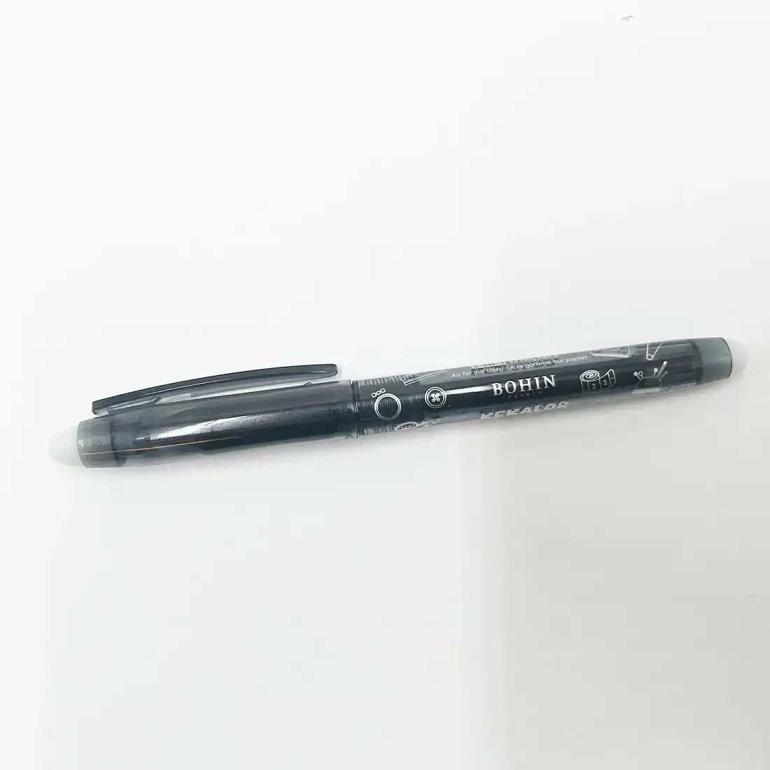 Stylo Bohin Kekalor 2 en 1 – Effaçable au fer à repasser – Noir