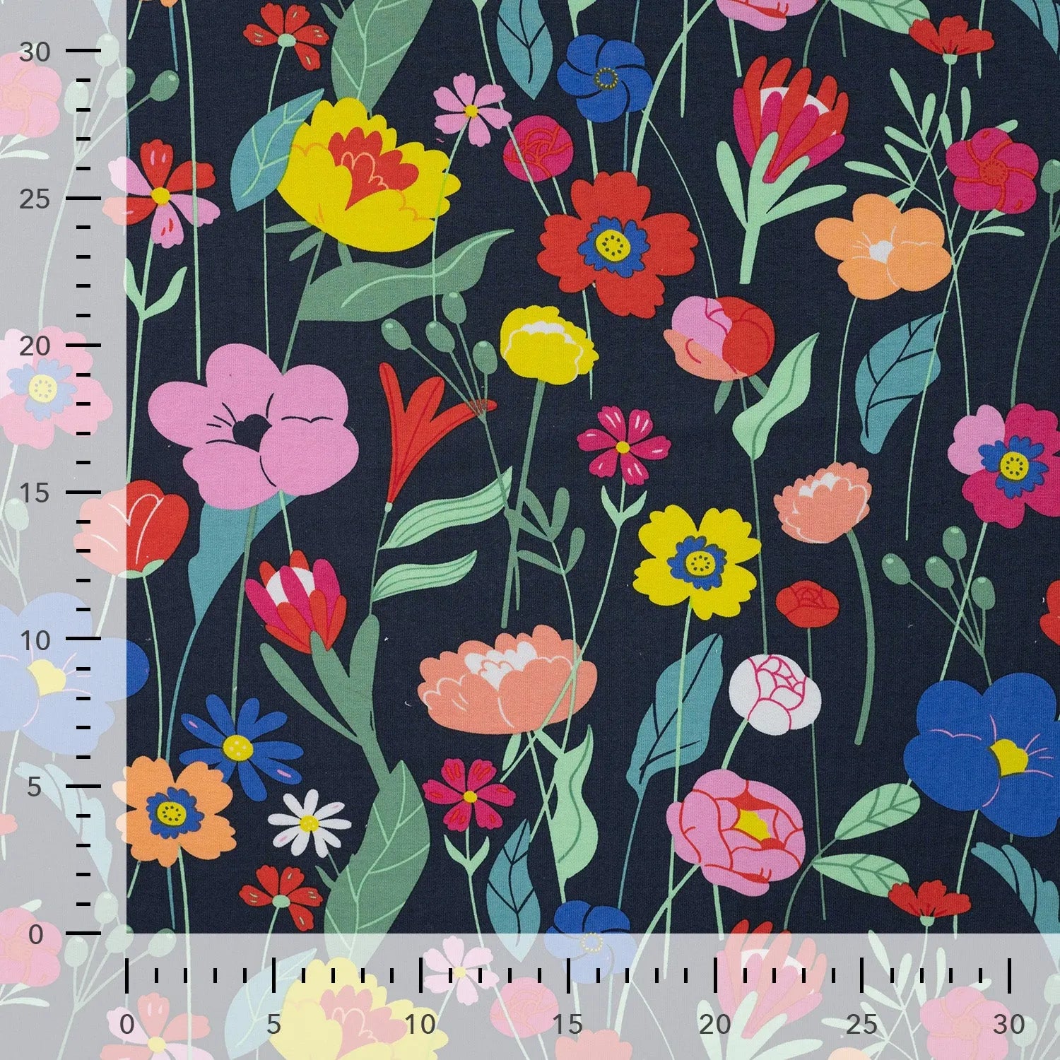 Tissu French Terry Fleur de Printemps