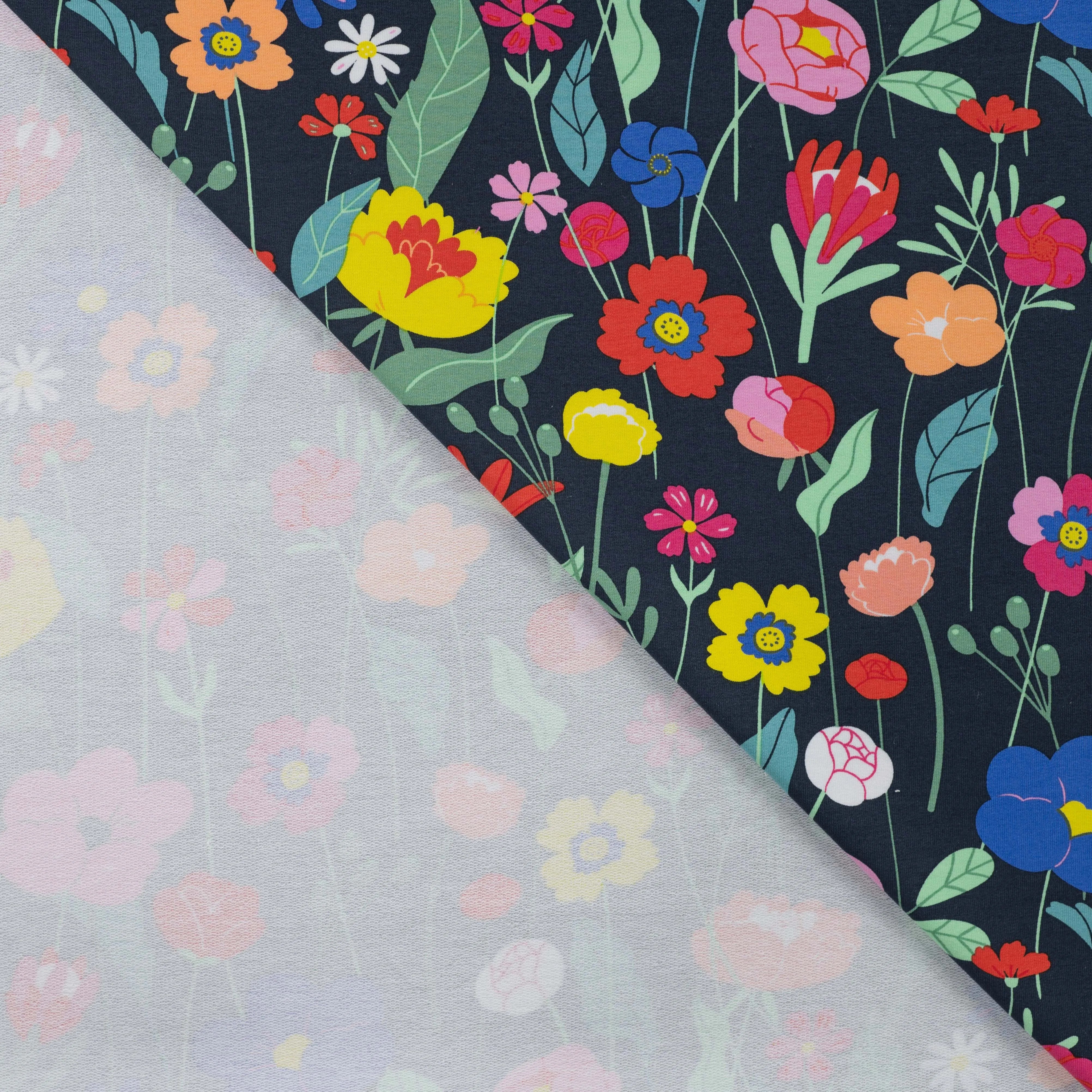 Tissu French Terry Fleur de Printemps