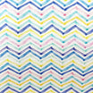 Tissu Chevron Multicolore en Canvas de Coton