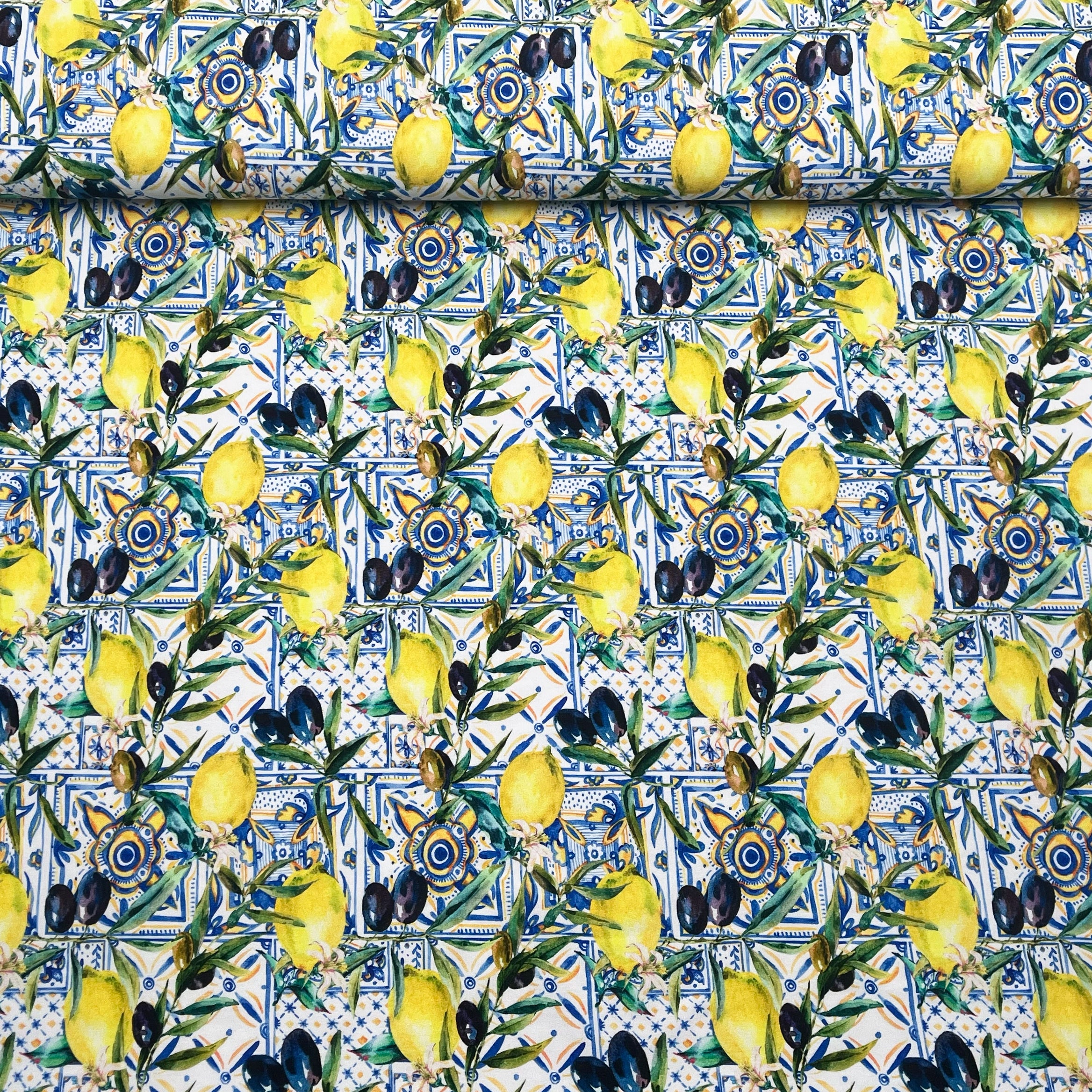 Tissu French Terry Citron