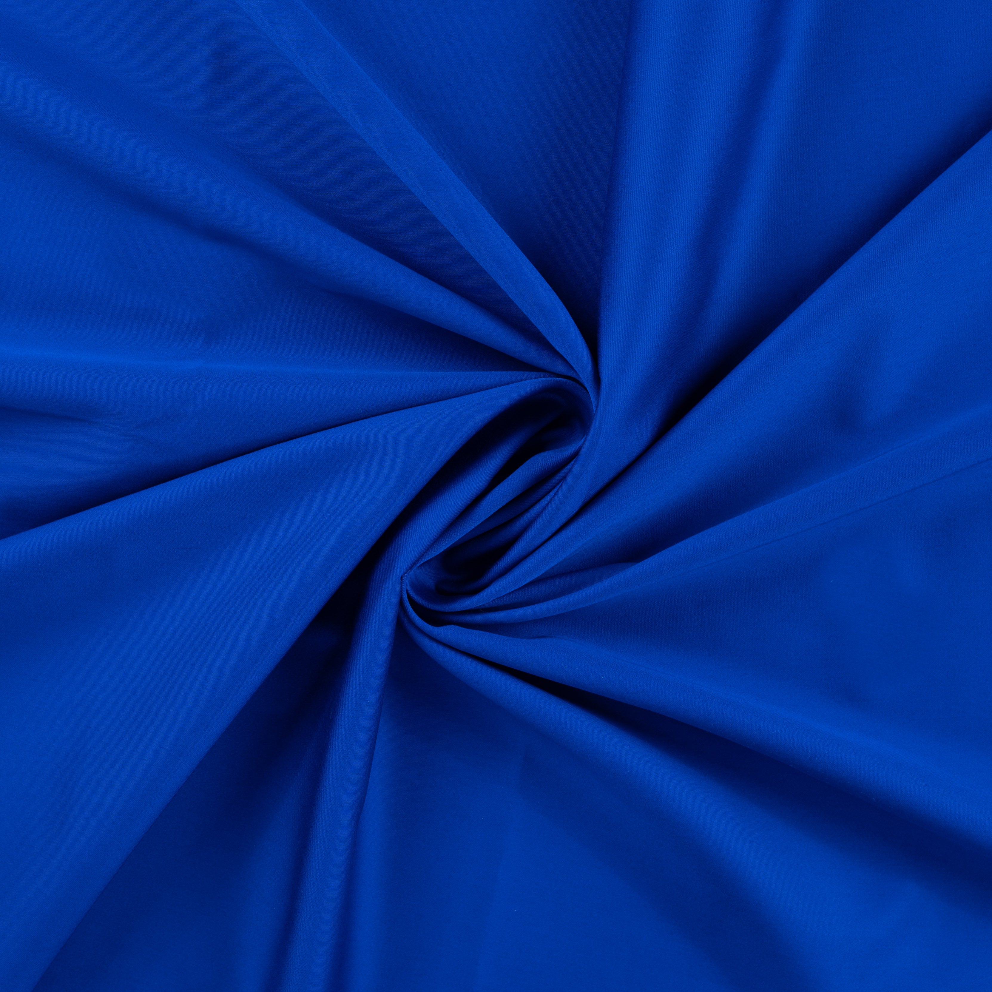 Tissu Satin de Coton bleu intense – Fluidité et brillance subtile