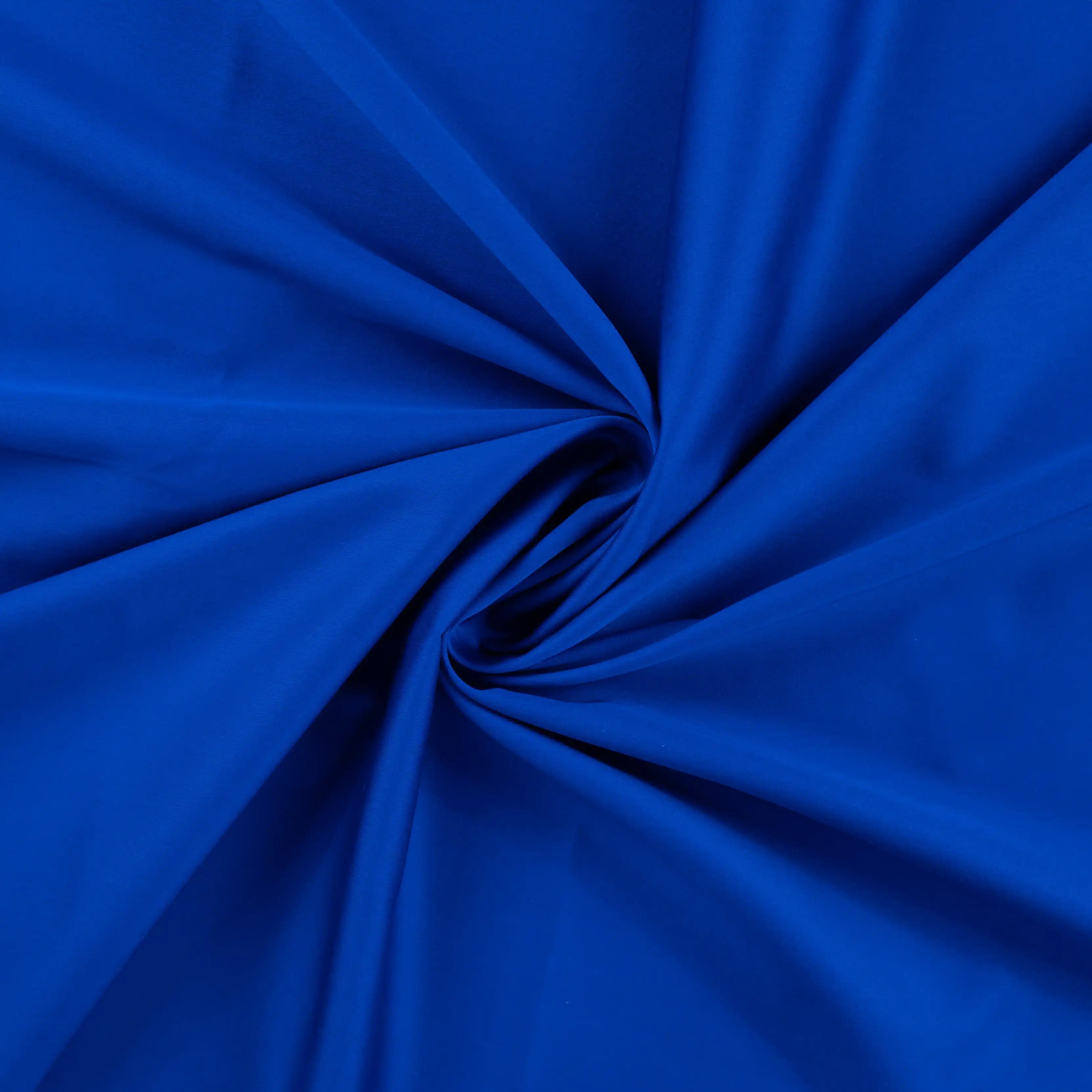 Tissu Satin de Coton bleu intense – Fluidité et brillance subtile