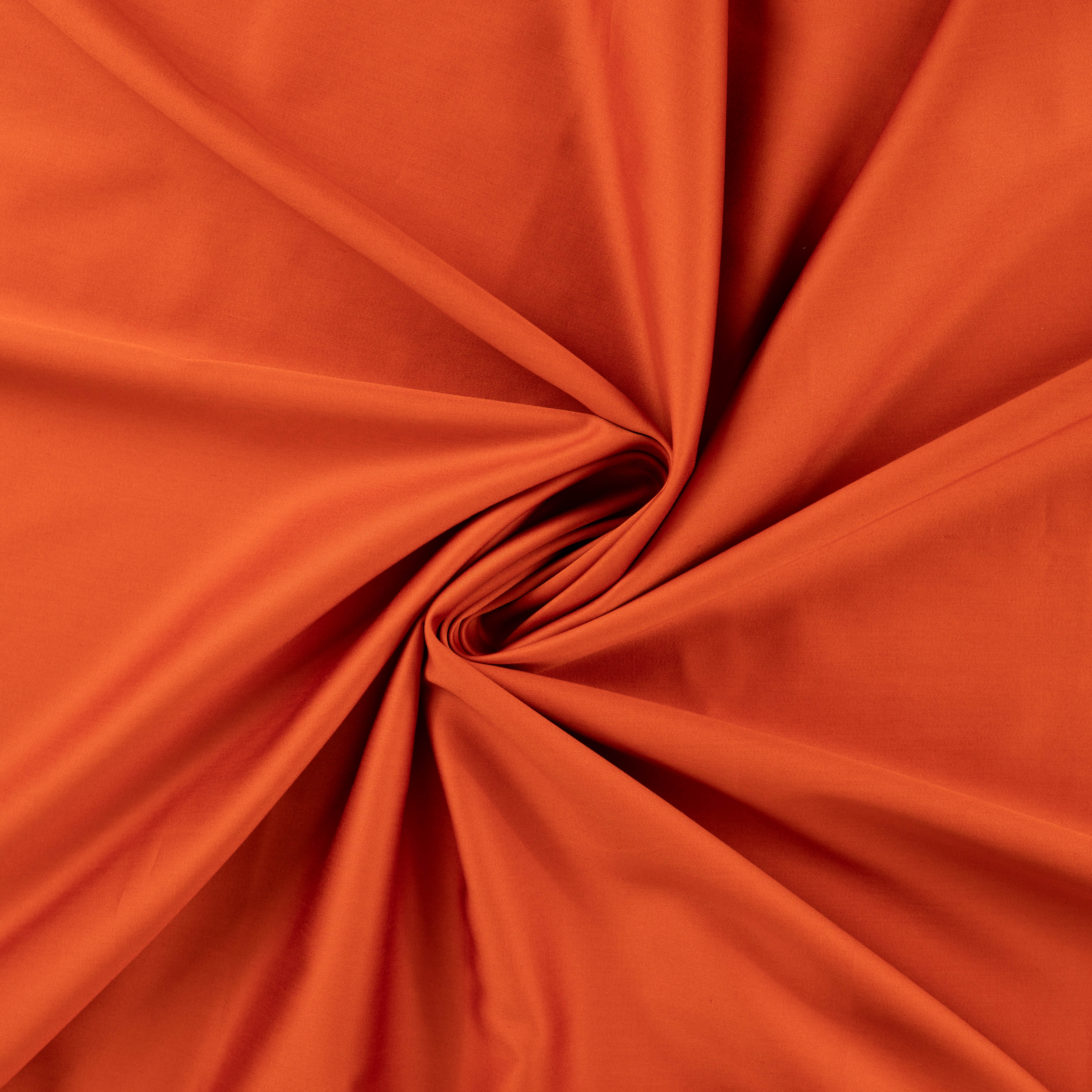 Tissu Satin de Coton orange vif – Fluidité et brillance subtile