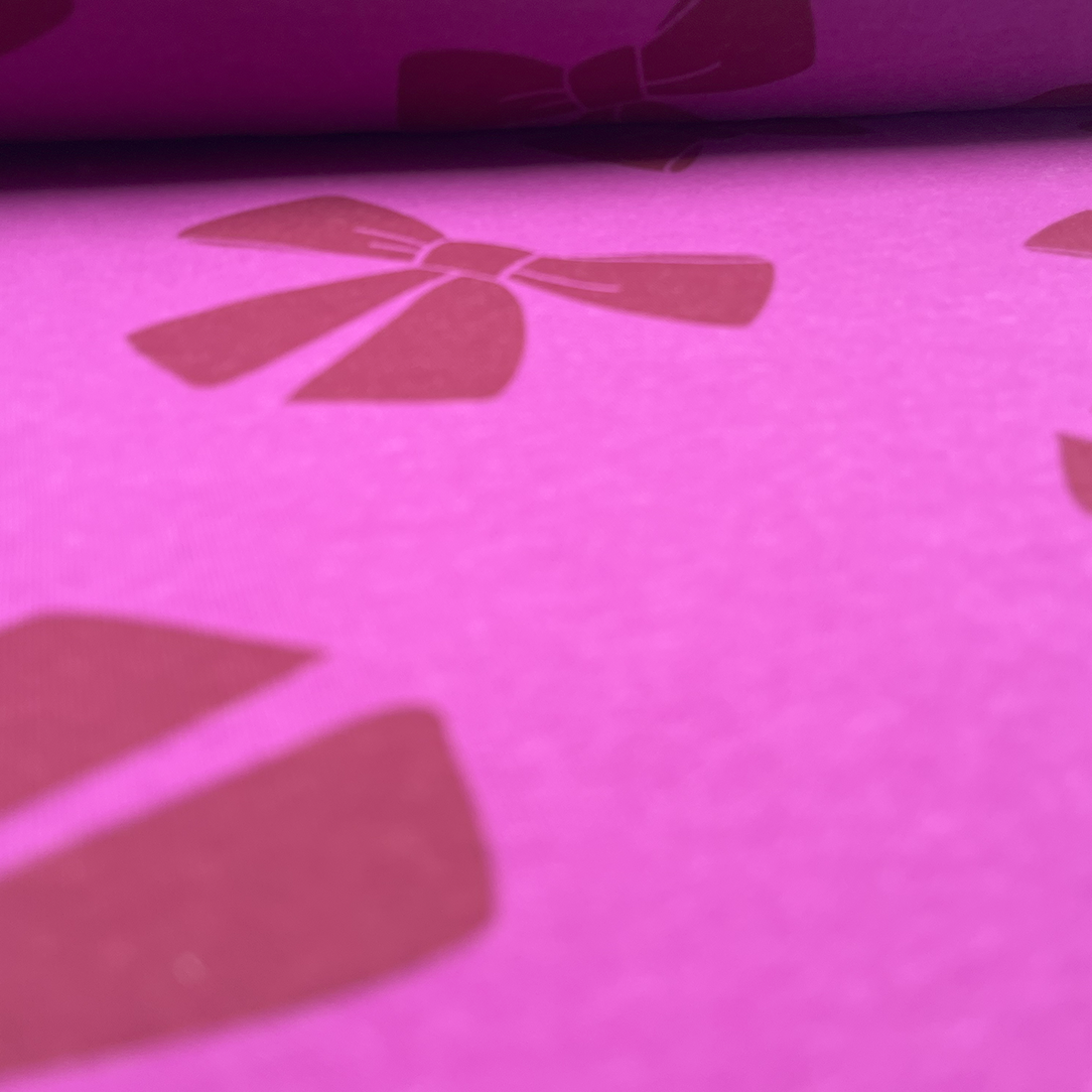 Tissu Sweat Violet aux Nœuds XL Fantaisie