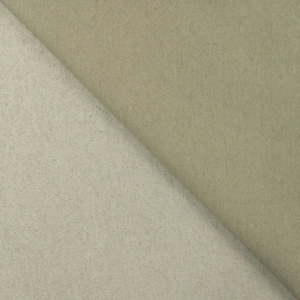 Tissu denim stretch kaki – Idéal pour vêtements et accessoires