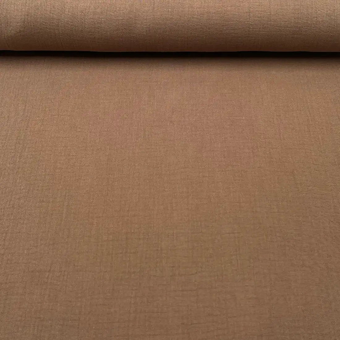 Tissu double gaze couleur camel