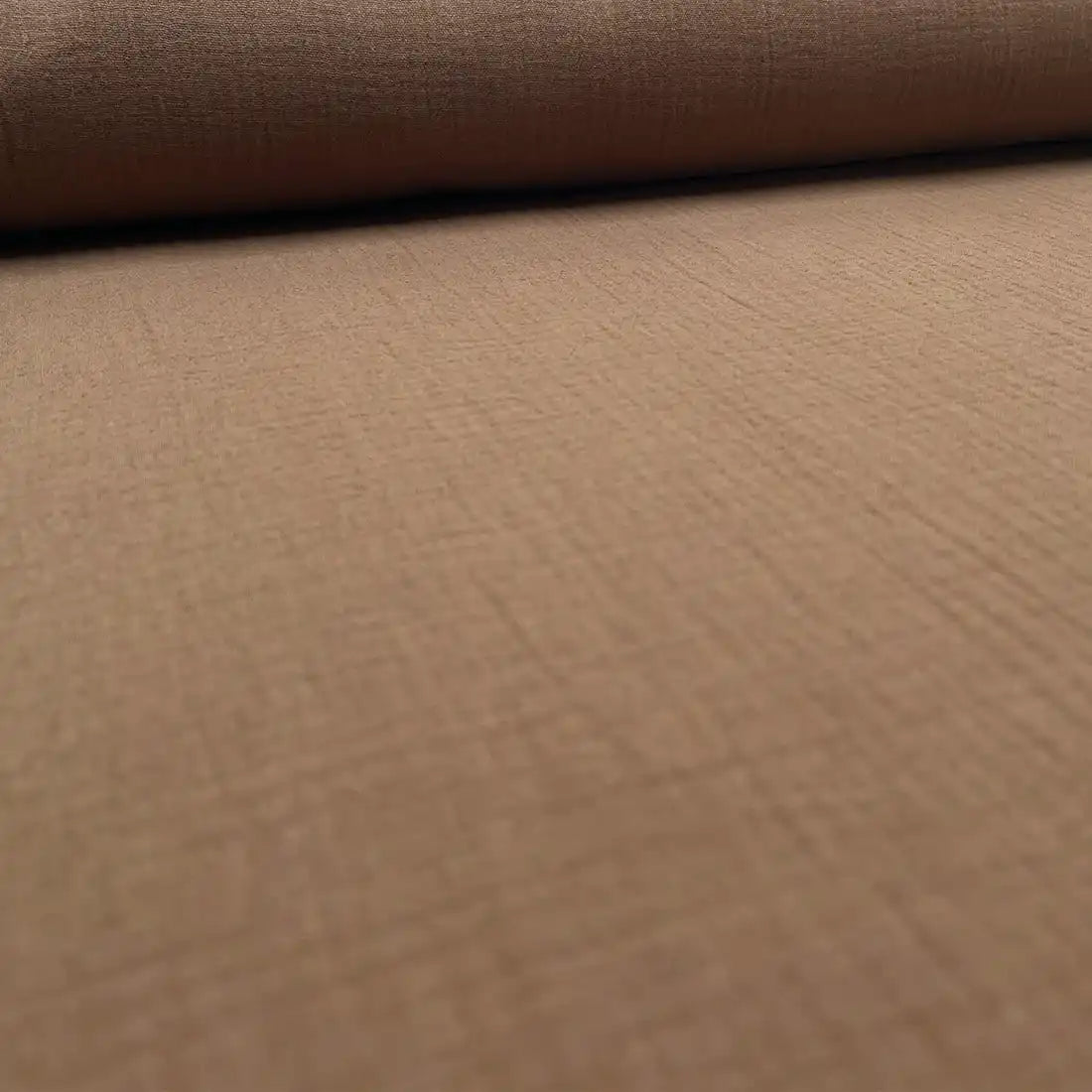 Tissu double gaze uni camel