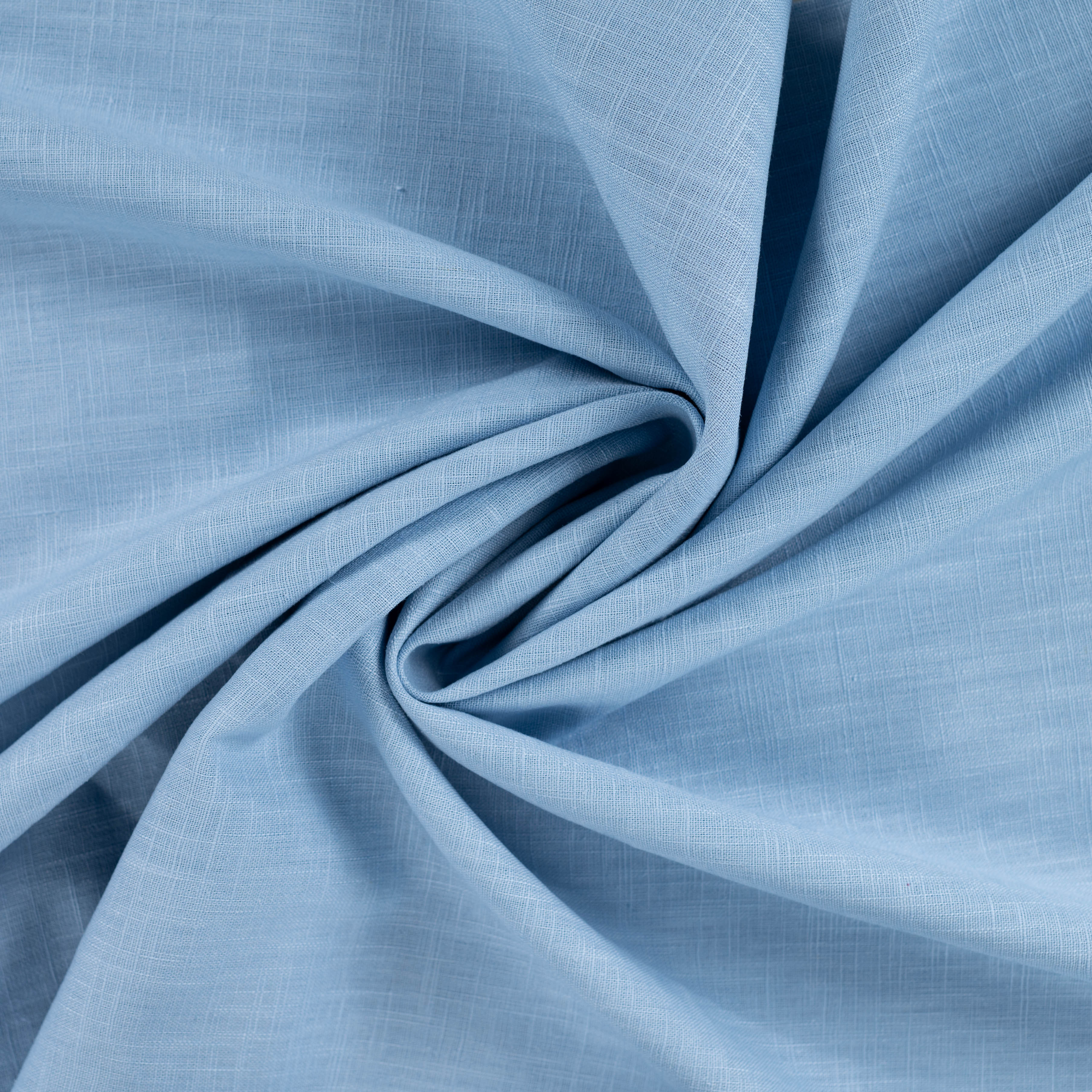Tissu lin uni bleu clair