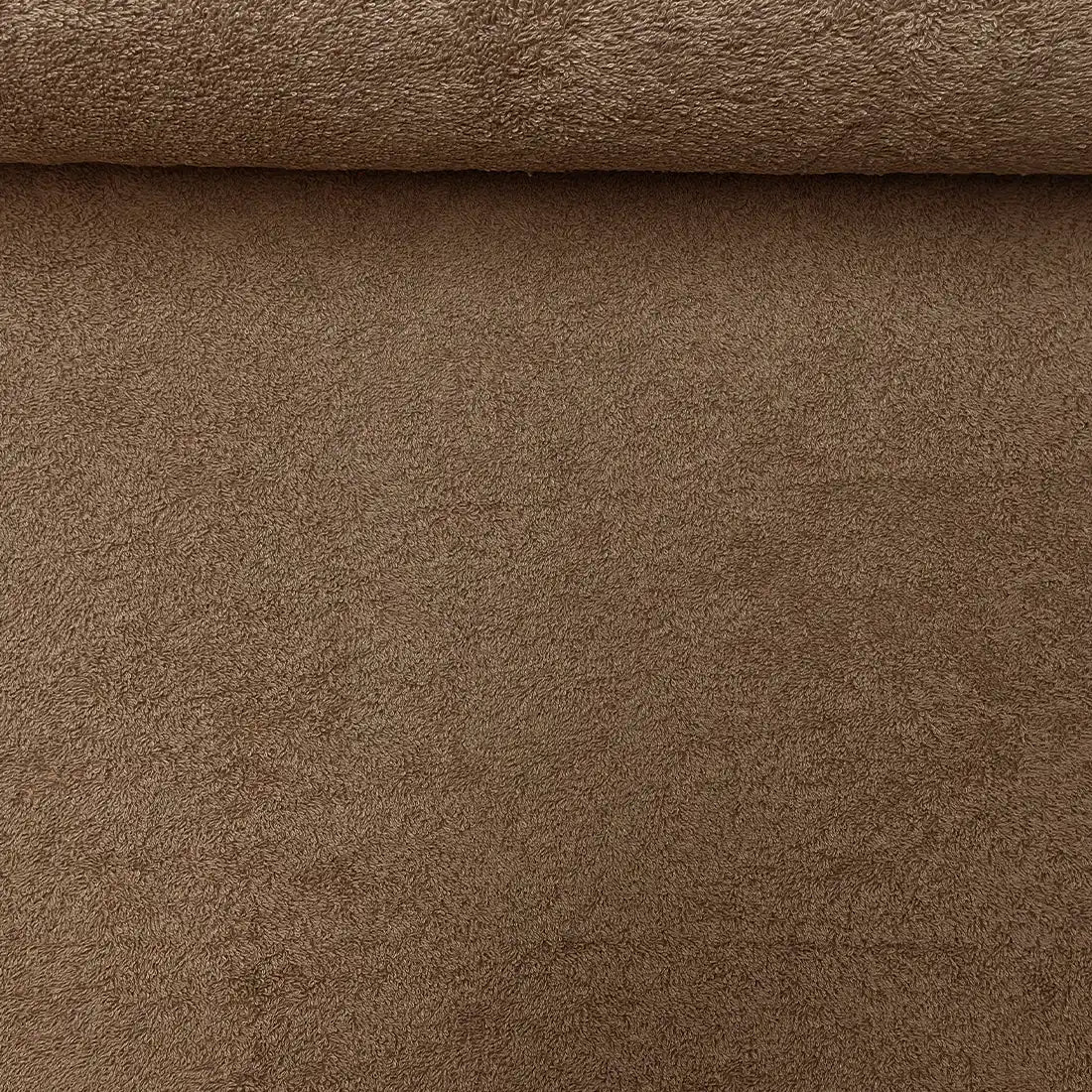 Tissu éponge uni marron – Parfait pour linge de bain et accessoires