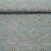 Tissu viscose menthe avec broderie fleur
