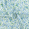 Tissus double gaze fleurs bleues