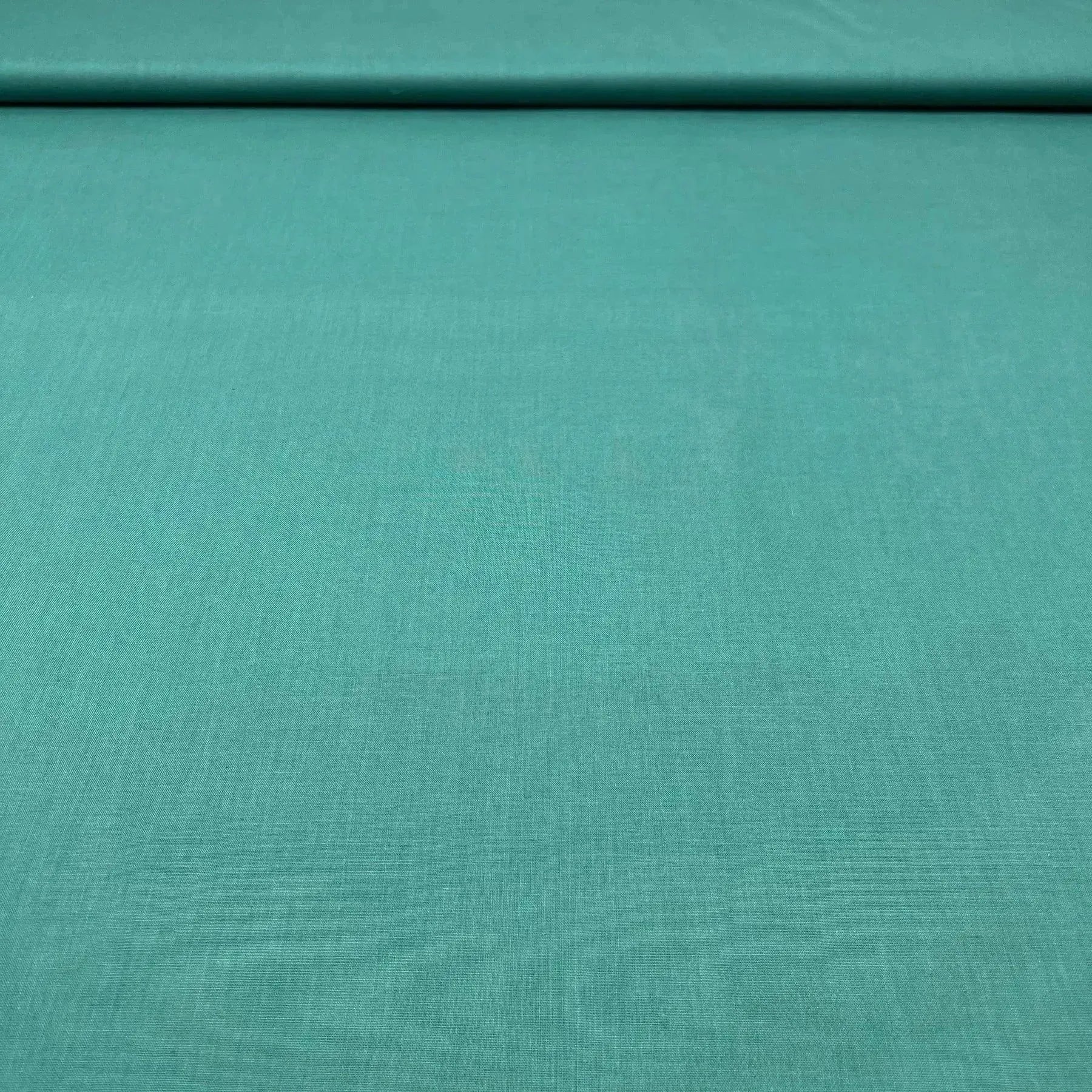 Coupon 3m Tissu Popeline de Coton Vert Canard