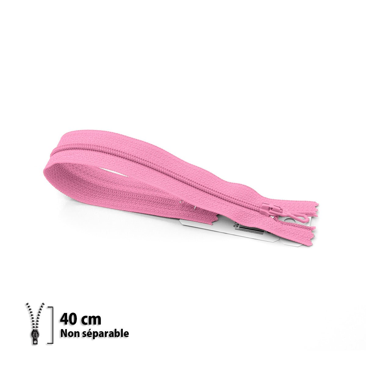 Fermeture éclair / Zip / tirette classique couleur cyclamen