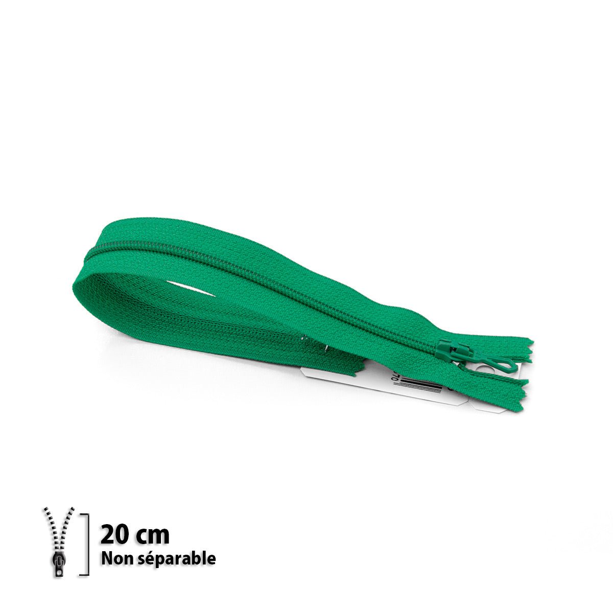 Fermeture éclair / Zip / tirette classique vert émeuraude