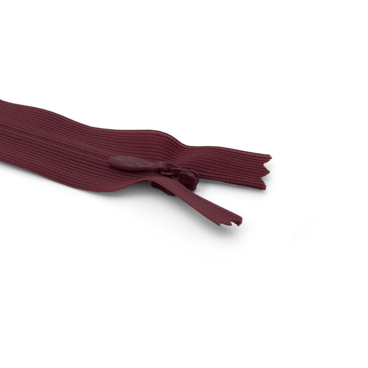 Fermeture éclair / Zip / tirette invisible bordeaux