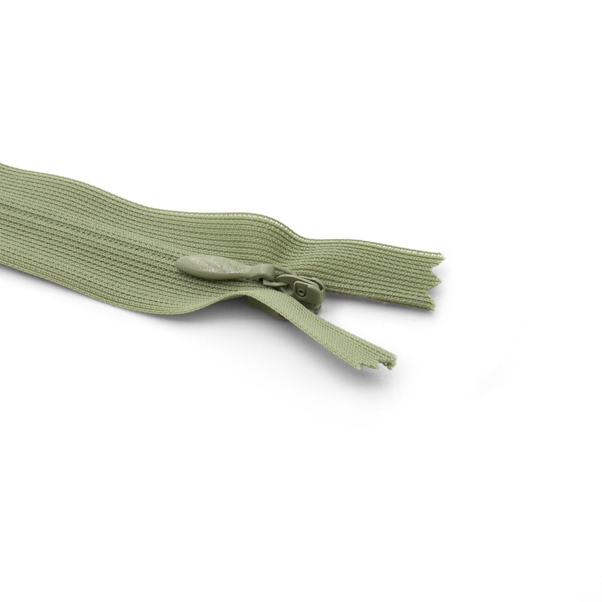 Fermeture éclair / Zip / tirette invisible couleur saule