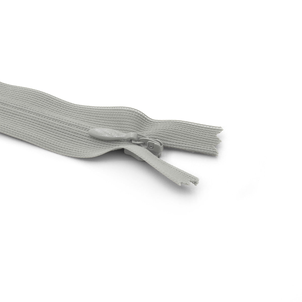 Fermeture éclair / Zip / tirette invisible gris clair