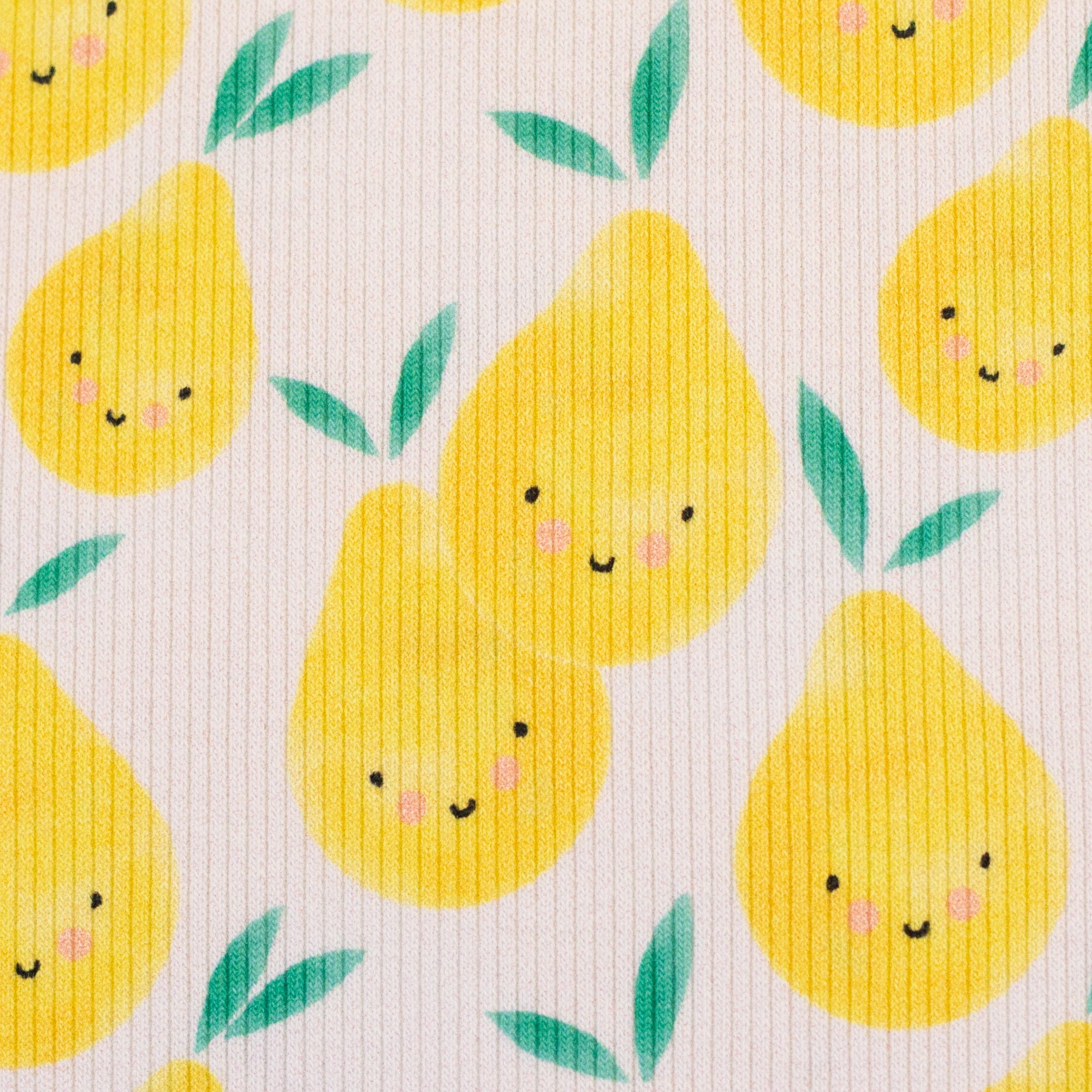 Tissu Jersey Coton Rib Poire