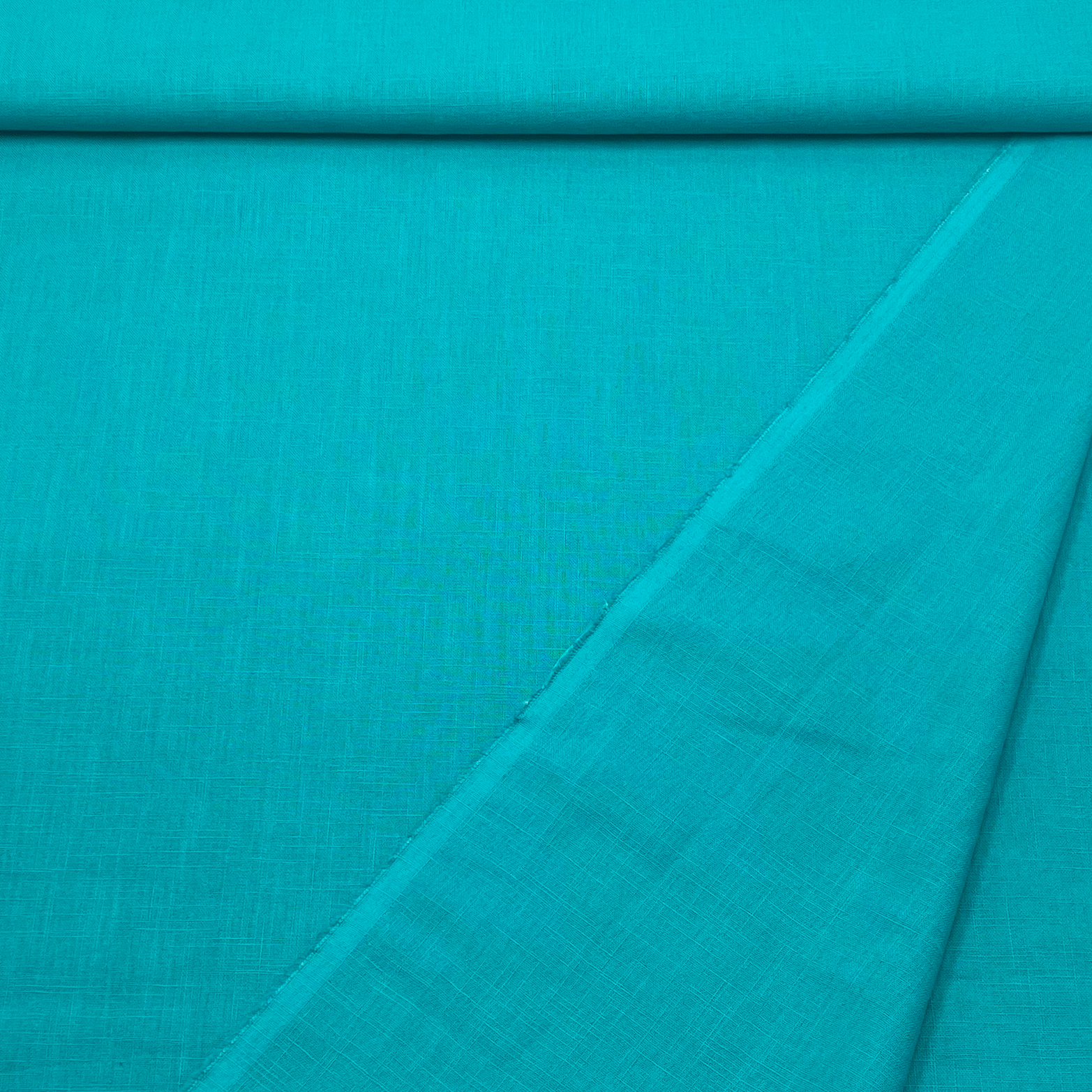 Effen linnen stof elektrisch blauw