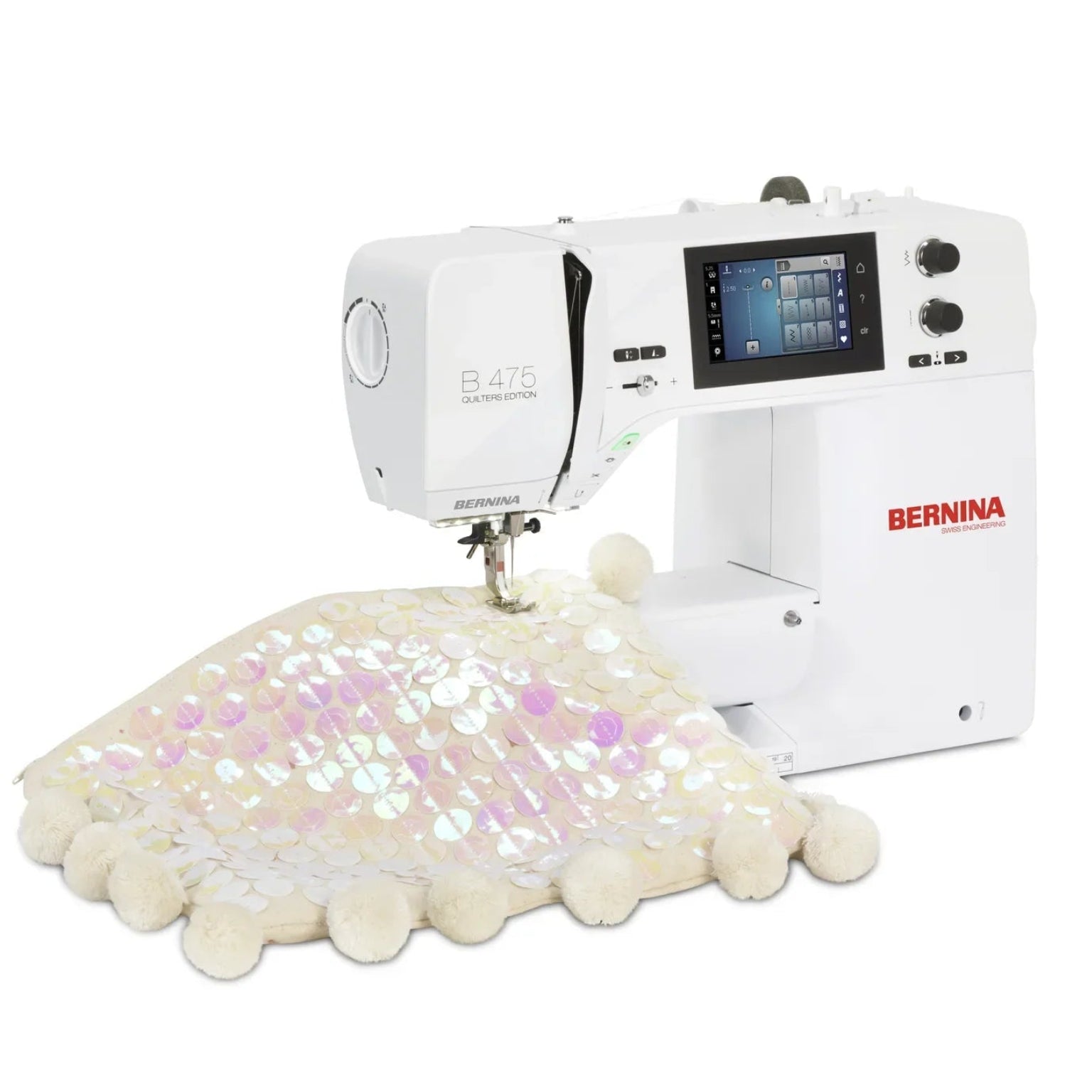 Machine à coudre BERNINA 475 QE — vue machine en situation