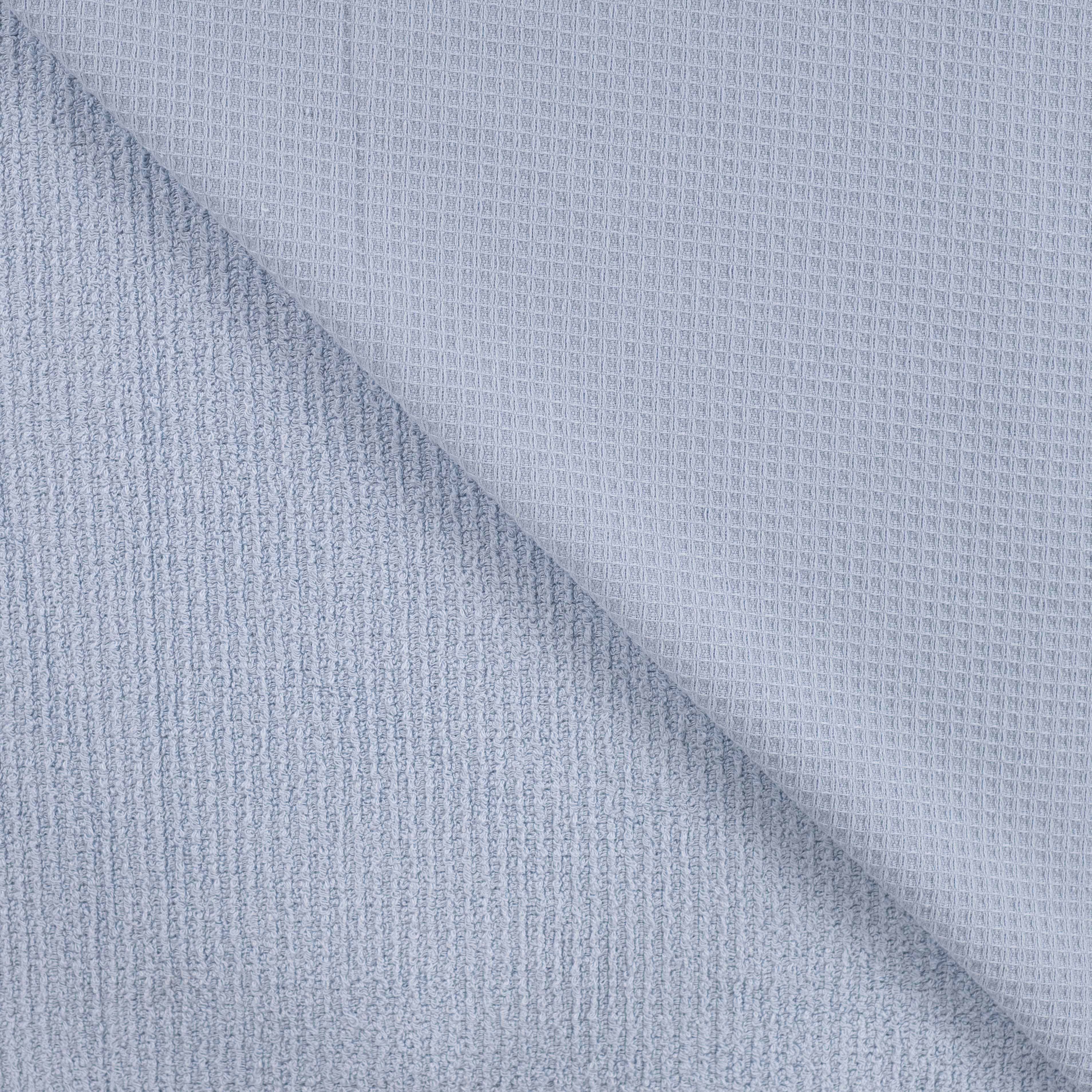 Tissu nid d’abeille doublé d’éponge bleu clair