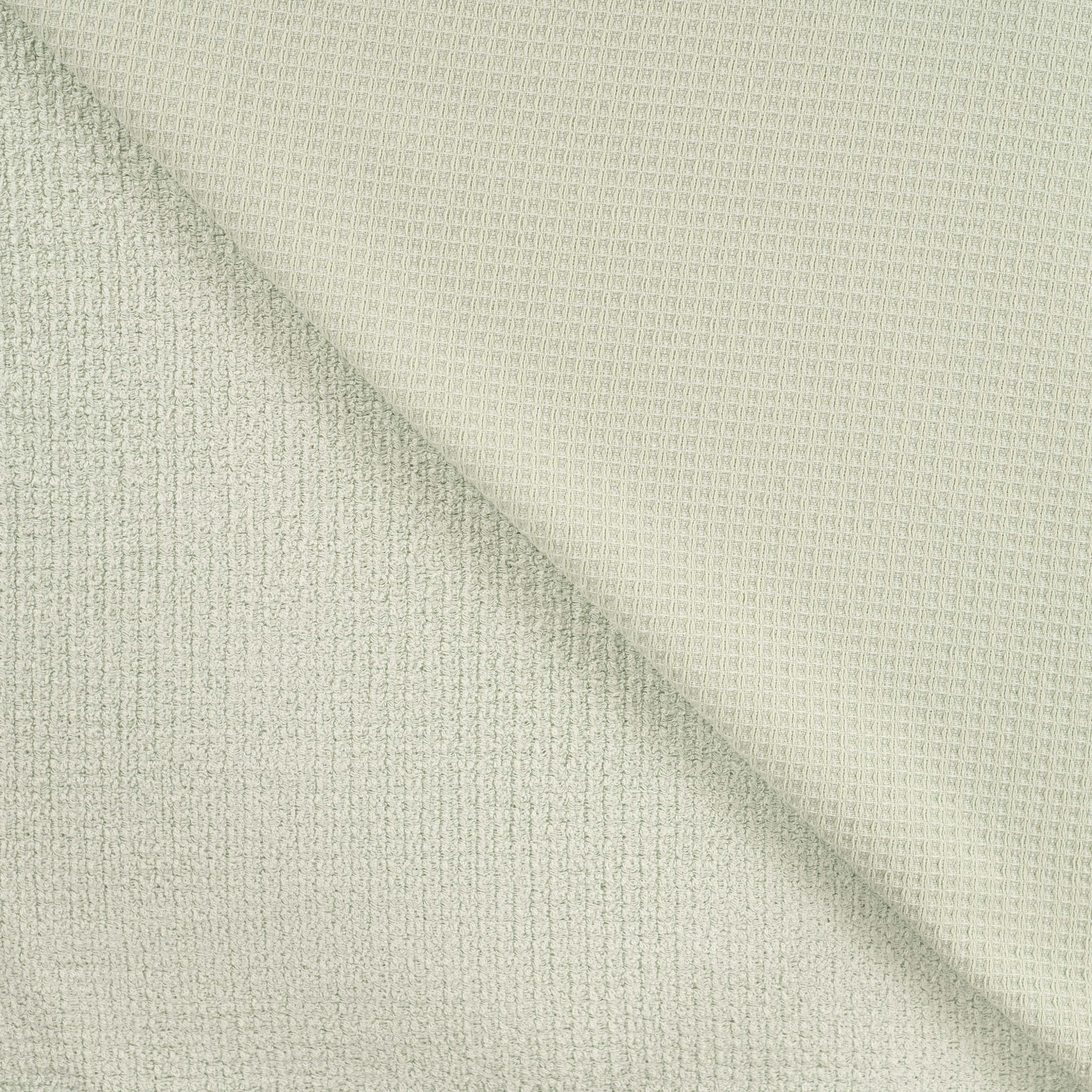 Tissu nid d’abeille doublé d’éponge vert menthe