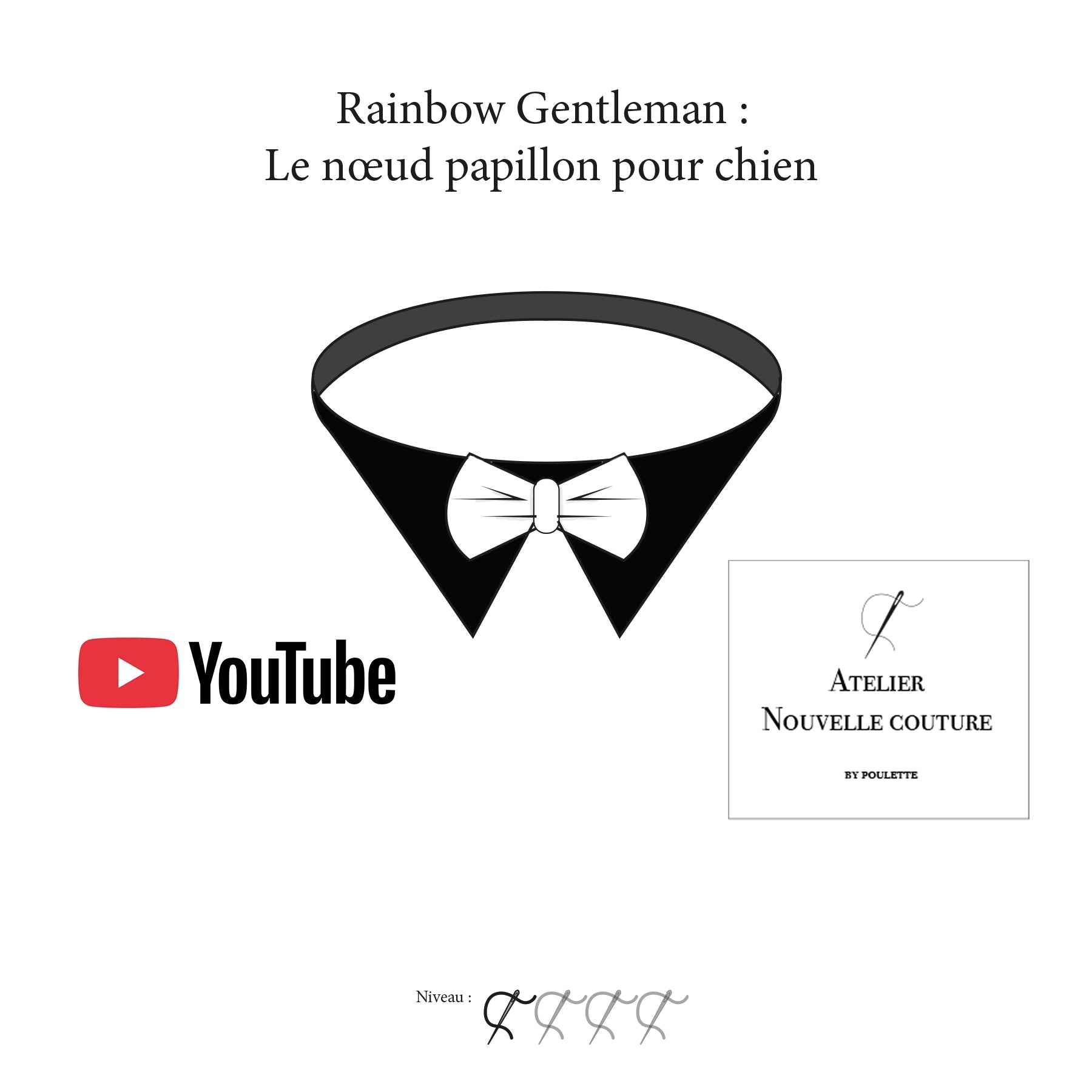 Patron de couture – Rainbow Gentleman - le noeud papillon pour chien