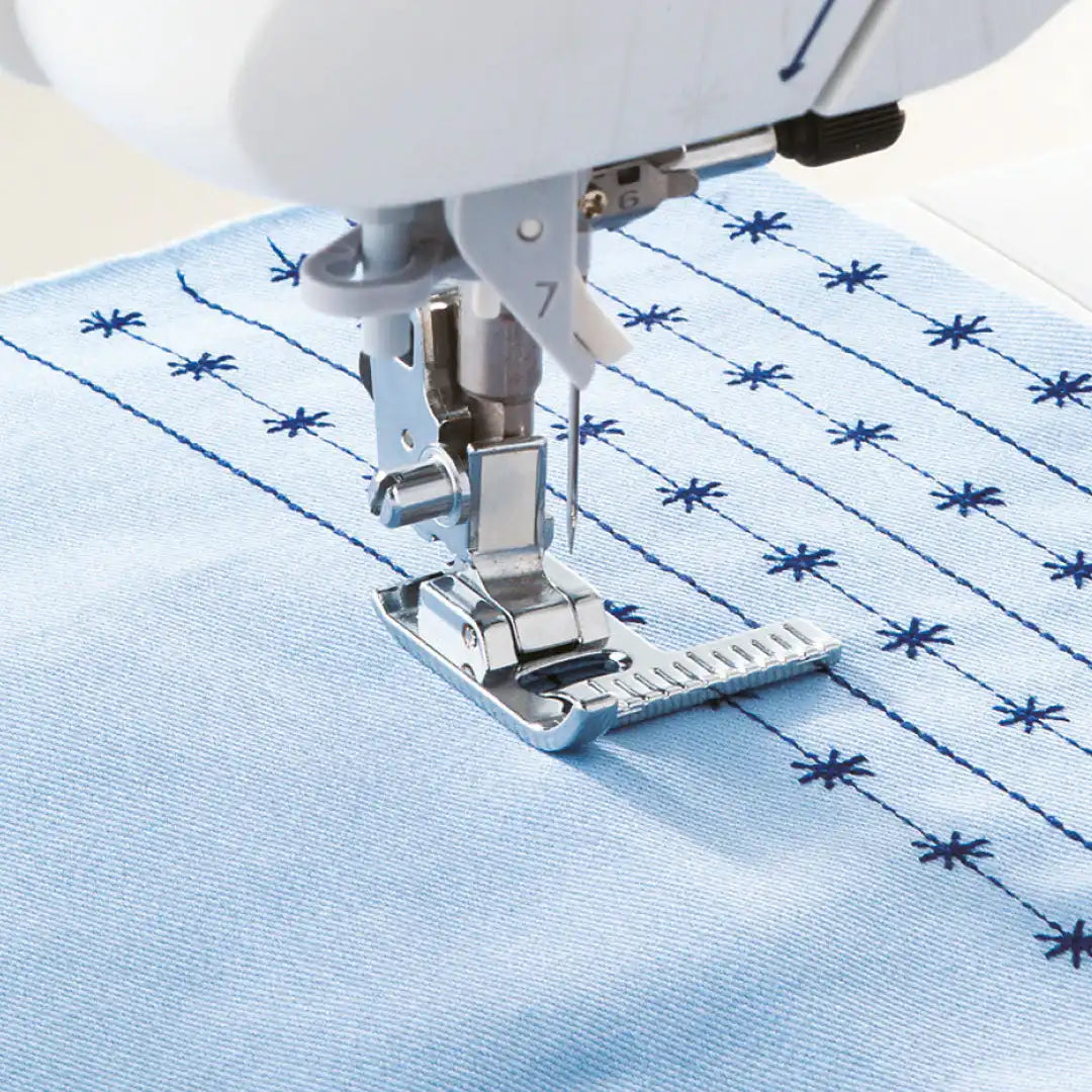 pied presseur avec guide