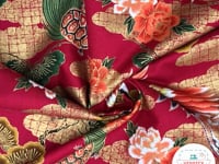 Tissu Japonais Grues et Tortues — vidéo