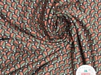 Tissu viscose stretch motif sixties — vidéo
