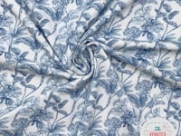 Tissu Jersey de Coton palmier bleu — vidéo