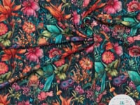 Tissu Jersey Viscose fleur sauvage — vidéo