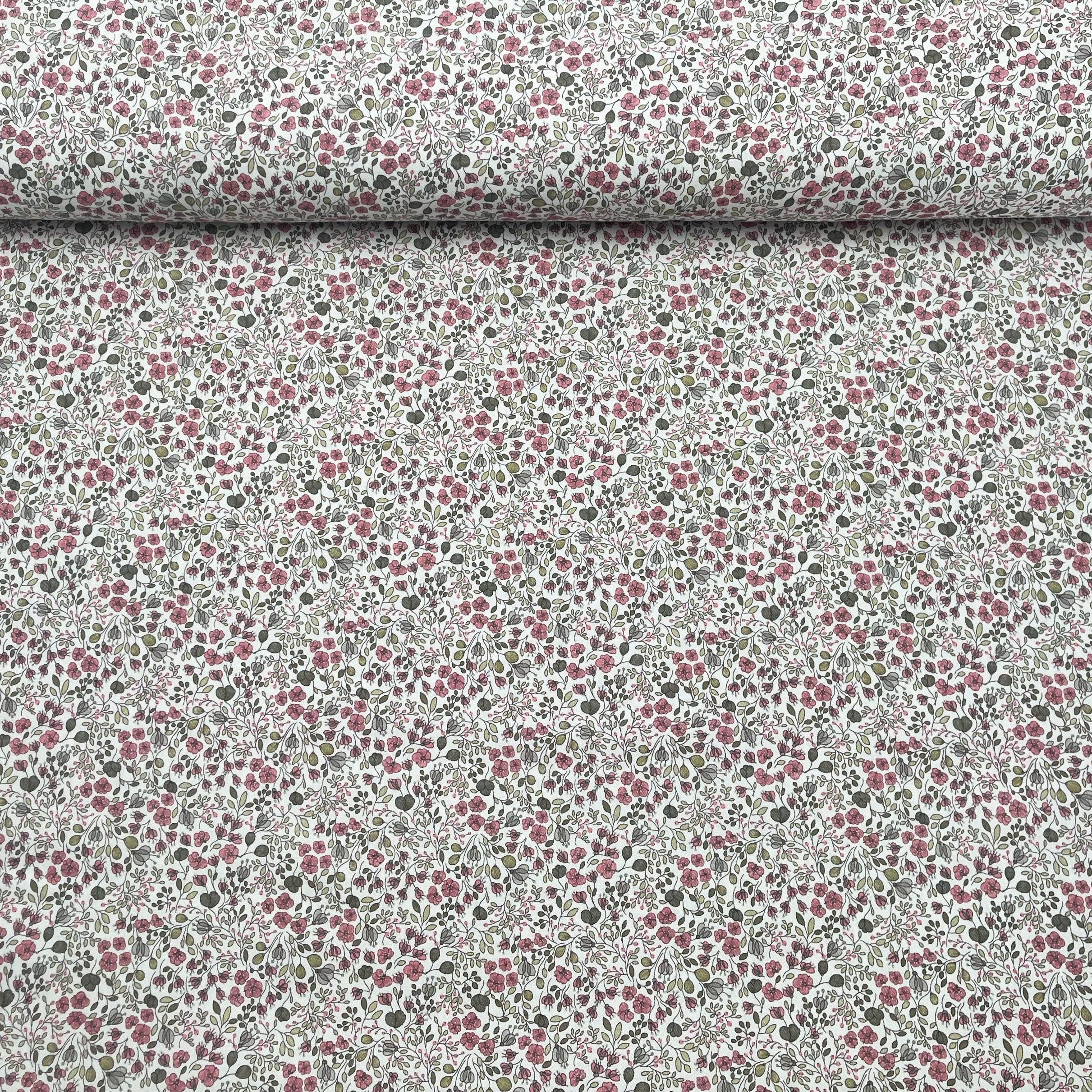 Tissu Twill Coton Fleurs
