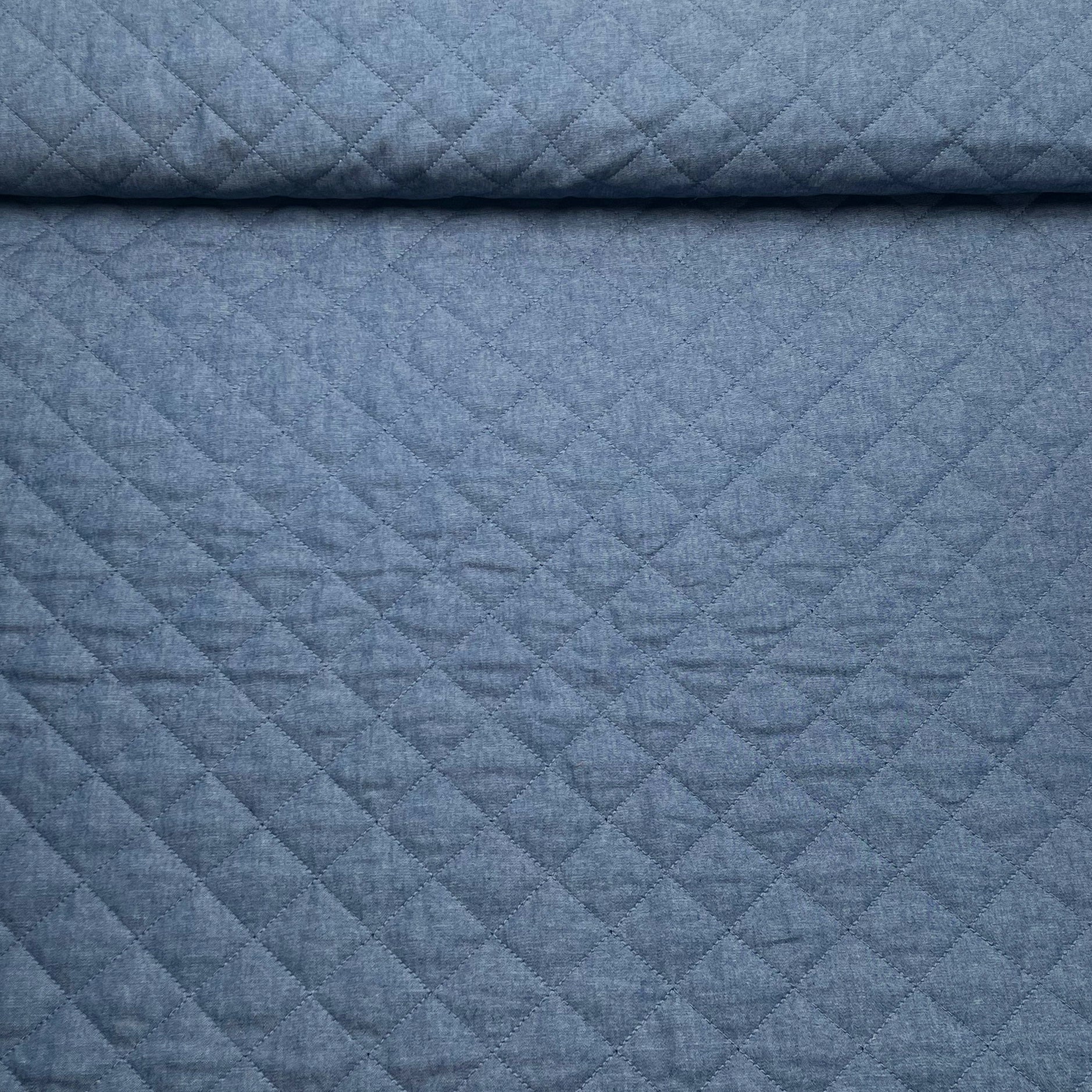 Tissu Matelassé Jean Bleu
