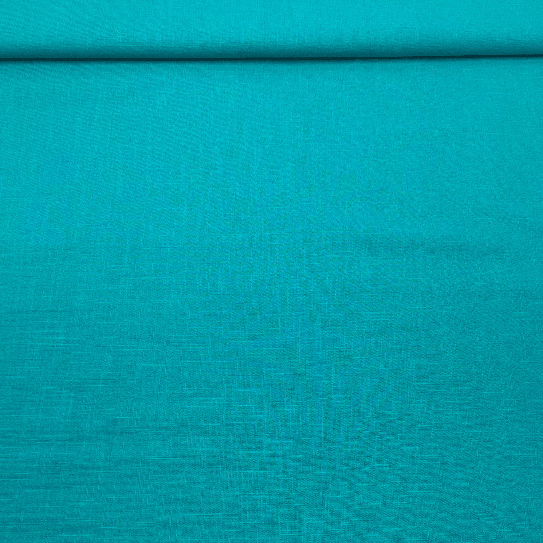 Tissu lin uni Bleu émeraude