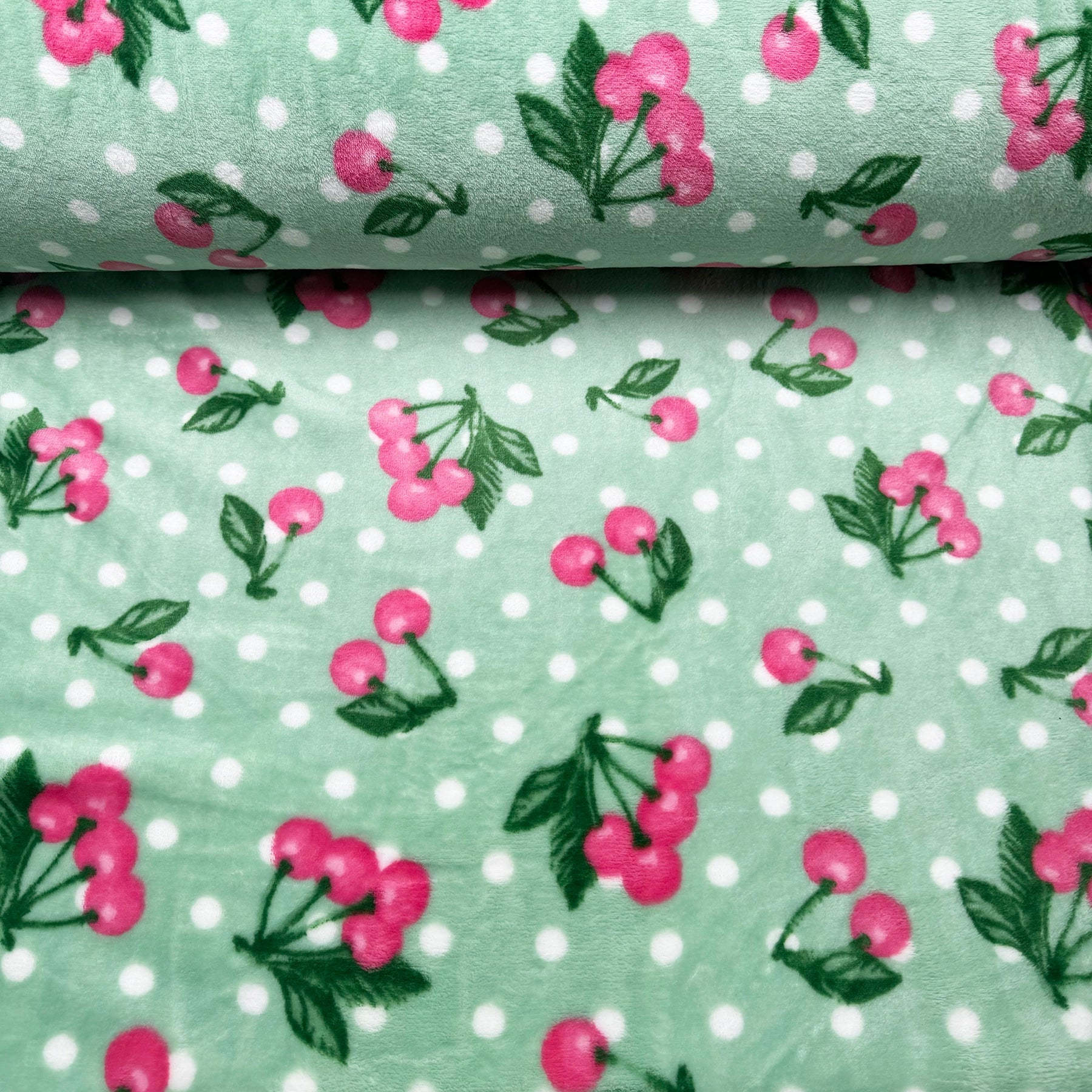 Tissu Minky Cerise
