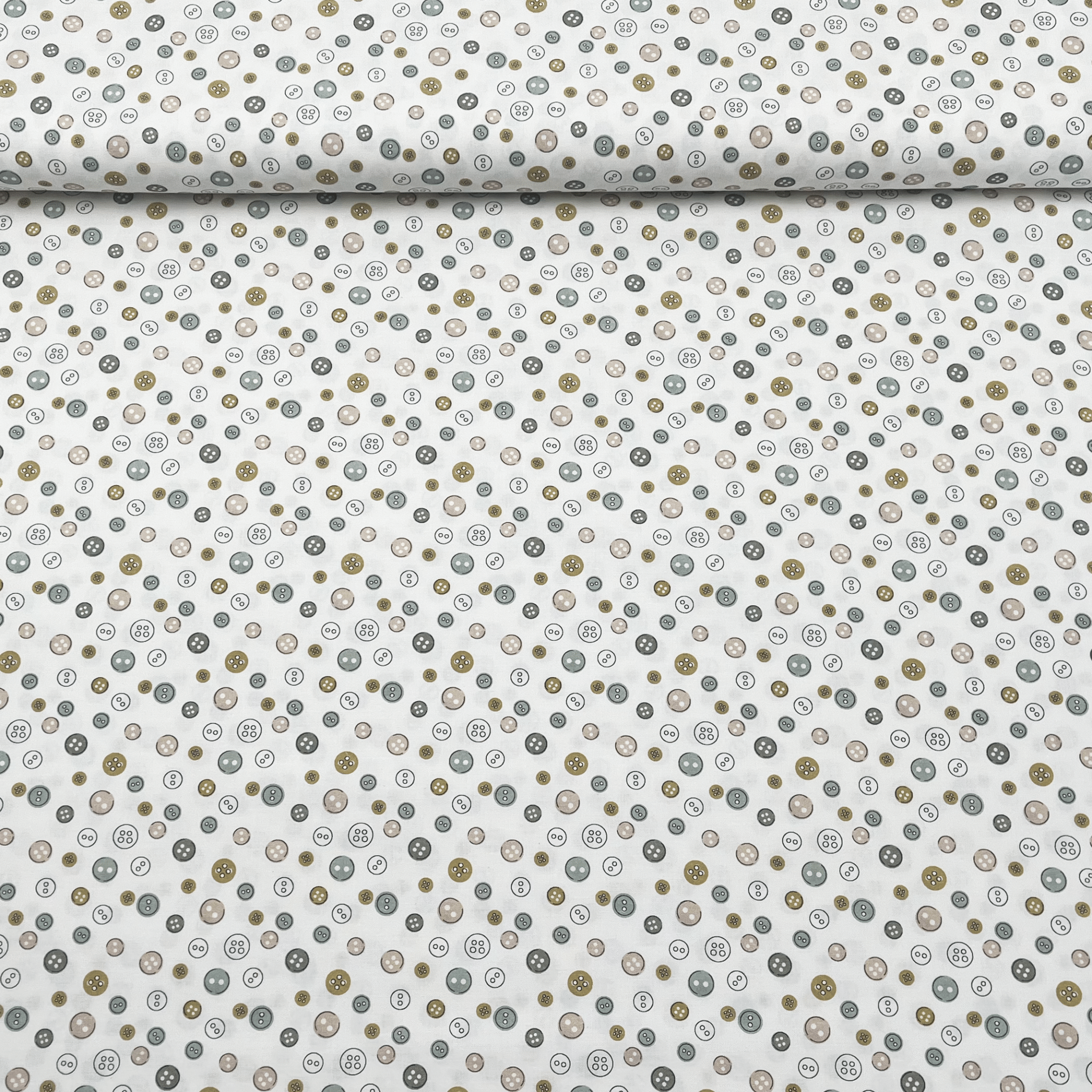 Tissu Popeline de coton petits boutons pastel