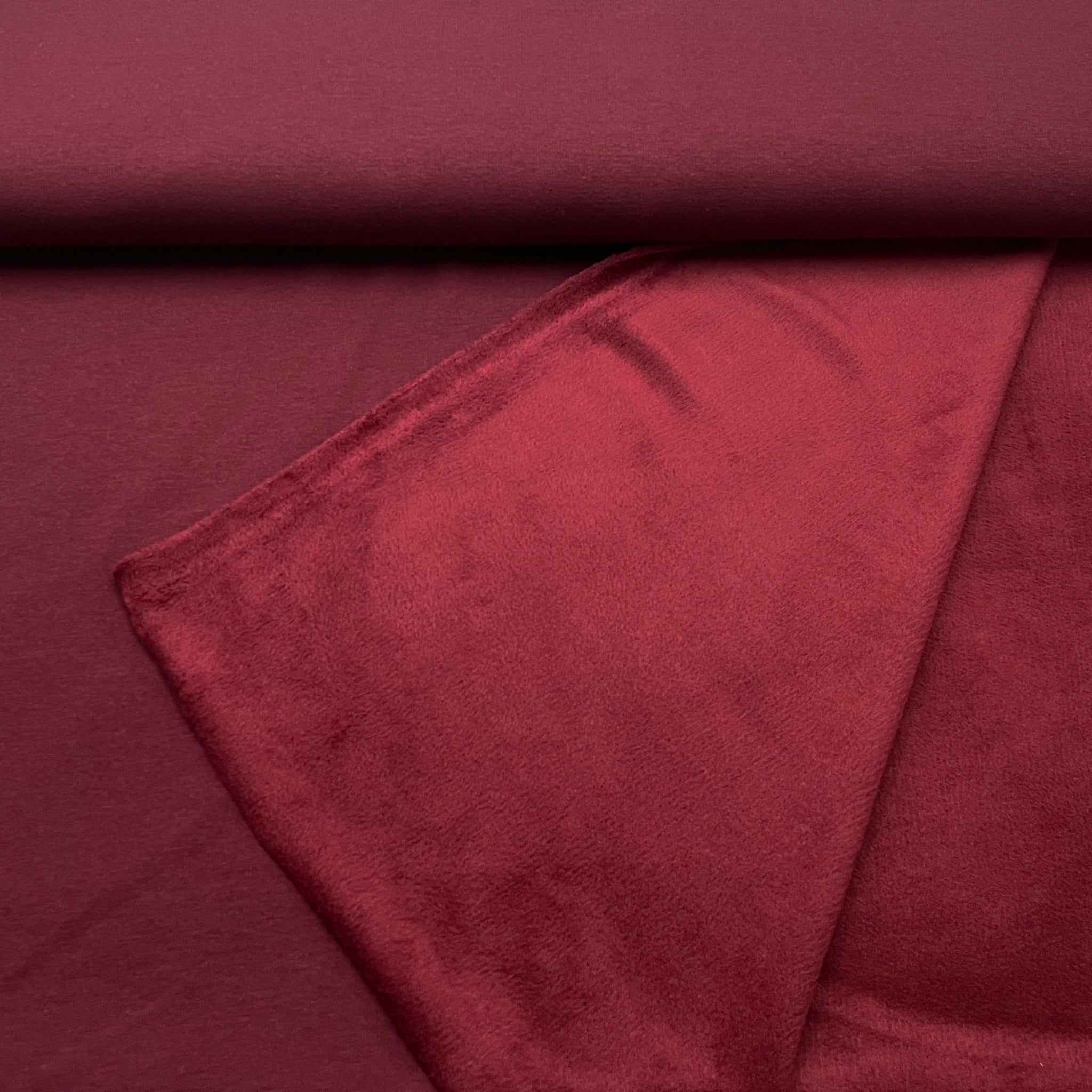 Tissu Sweat polaire alpine Bordeaux