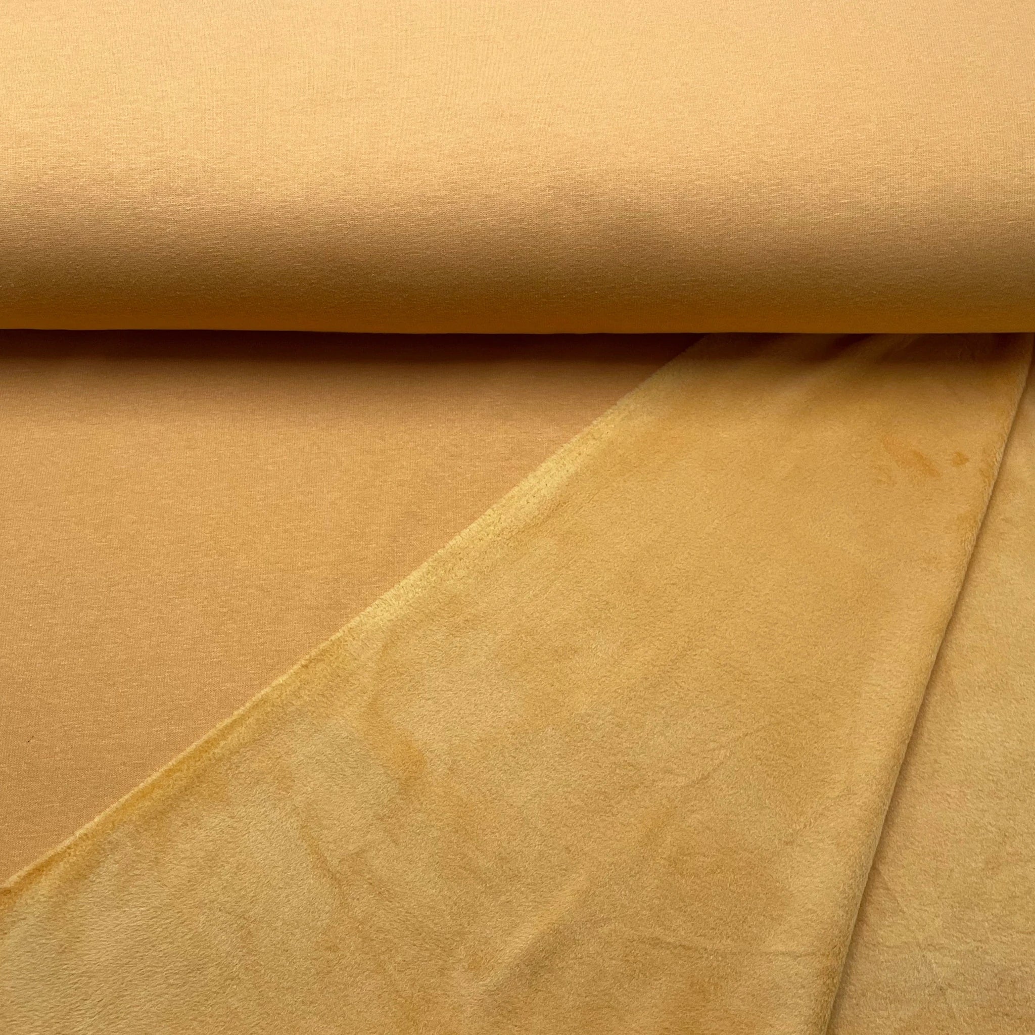 Tissu Sweat polaire alpine Ocre