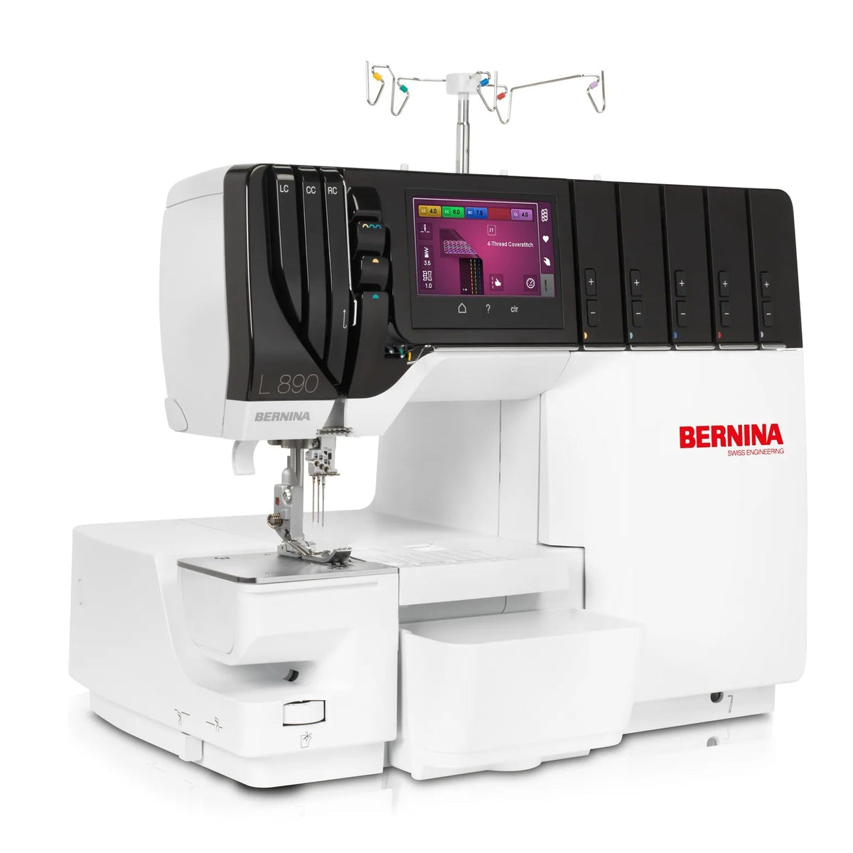 Surjeteuse-recouvreuse BERNINA L 890 — en atelier, bras libre