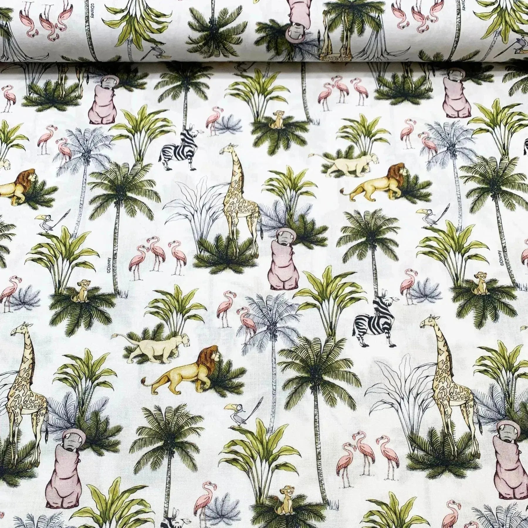 Tissu bio popeline de coton Le Roi Lion