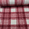 Tissu Bouclette à Carreaux Bordeaux