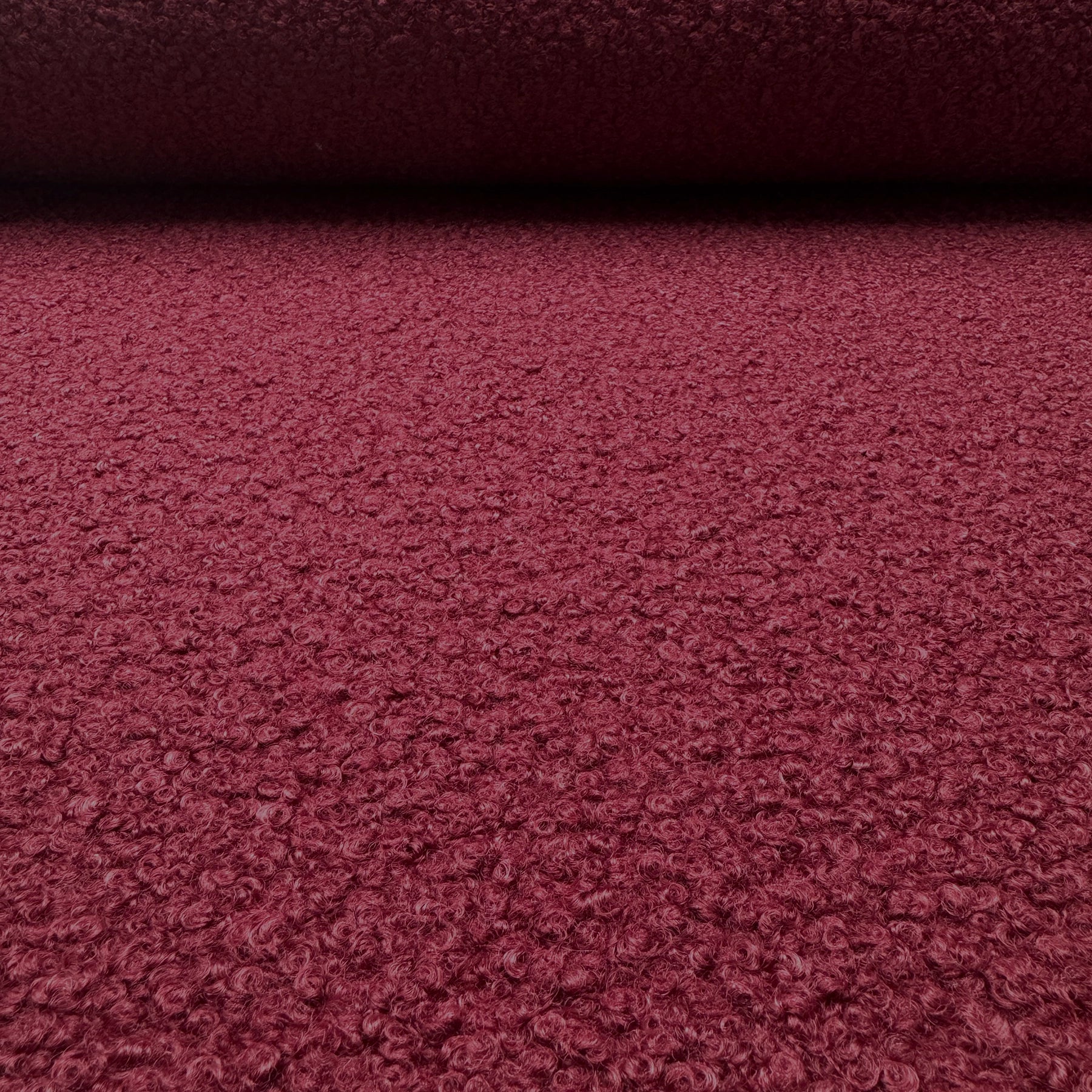 Tissu Bouclette Bordeaux
