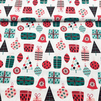 Tissu Canvas Coton Cadeau de Noël