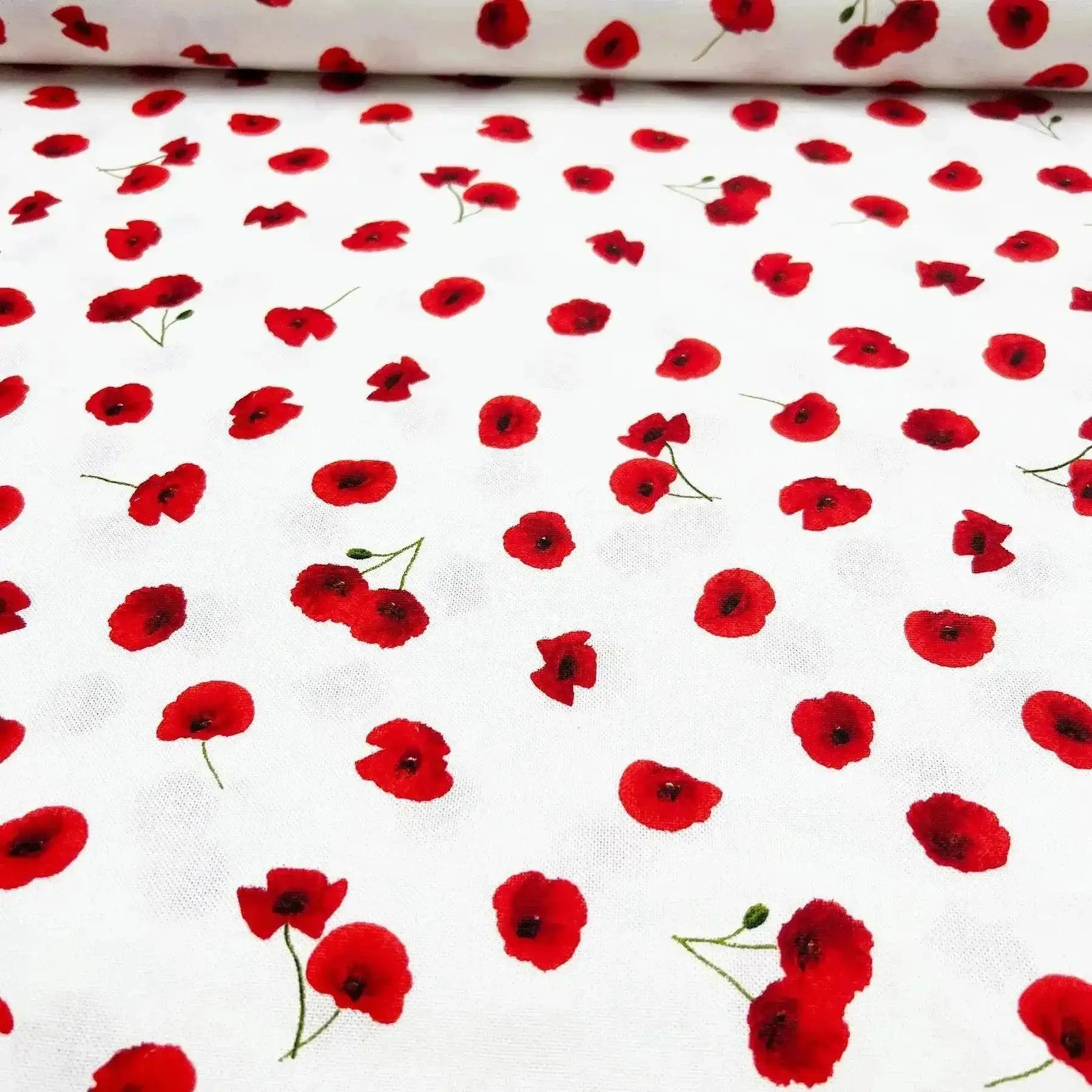 tissu canva coquelicot