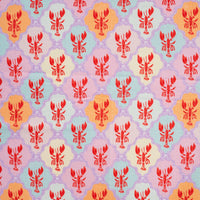 Tissu Coton surpiqué homard